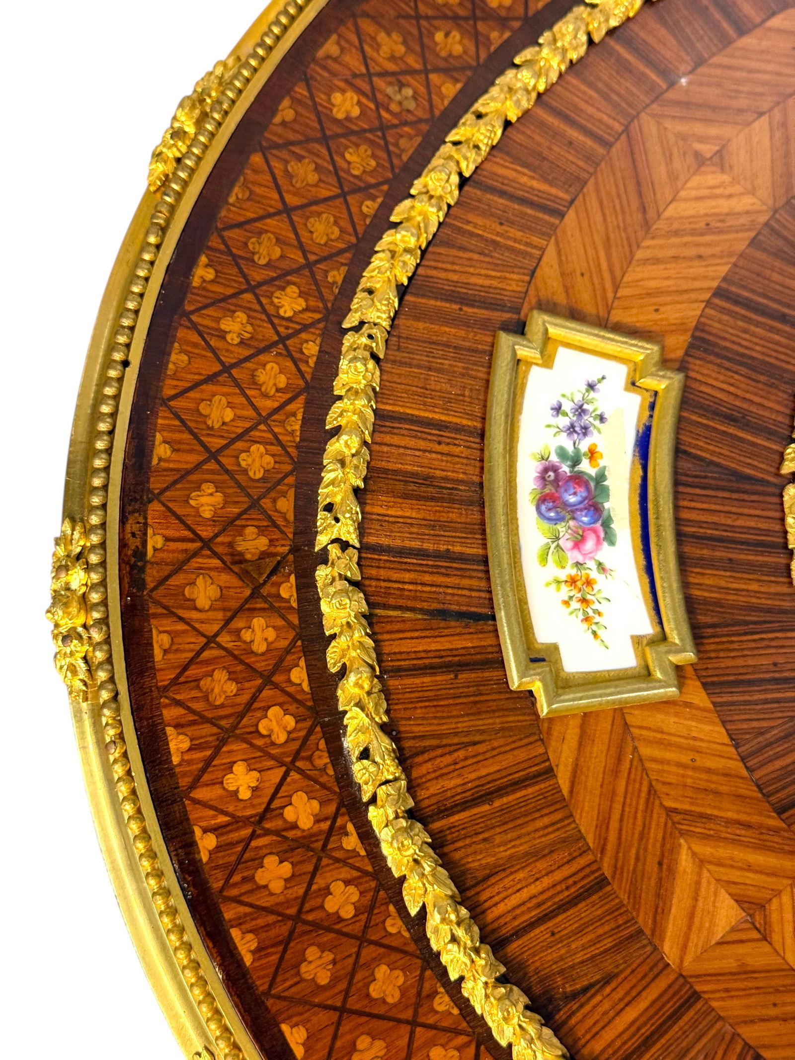 An Exceptional Ormolu & Porcelain mounted table by Maison Millet - 12