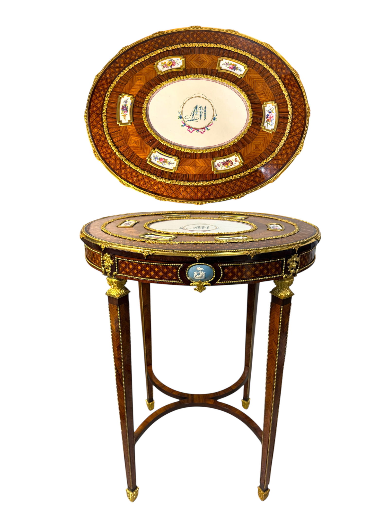 An Exceptional Ormolu & Porcelain mounted table by Maison Millet (1 of 12)