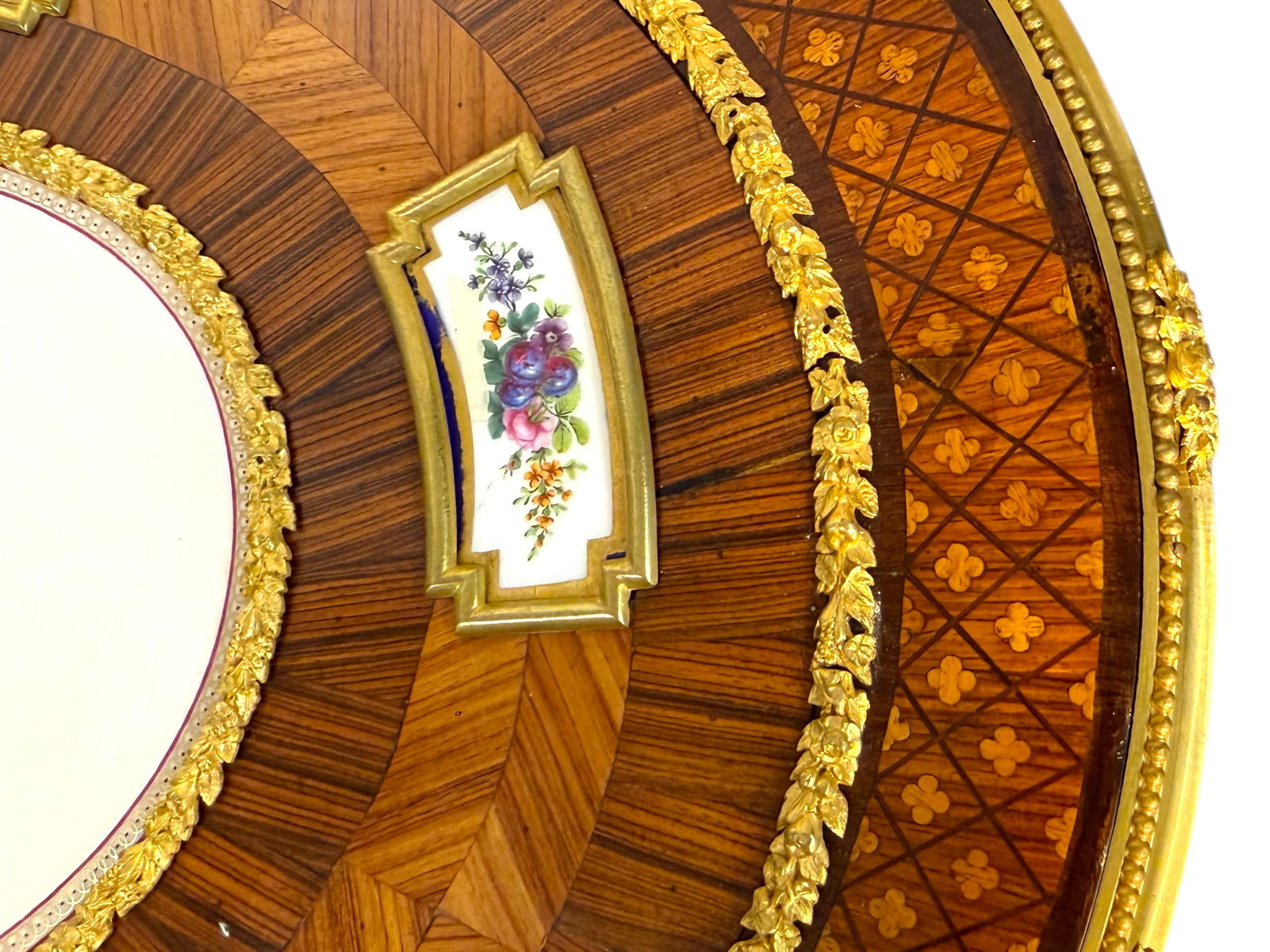 An Exceptional Ormolu & Porcelain mounted table by Maison Millet - 4