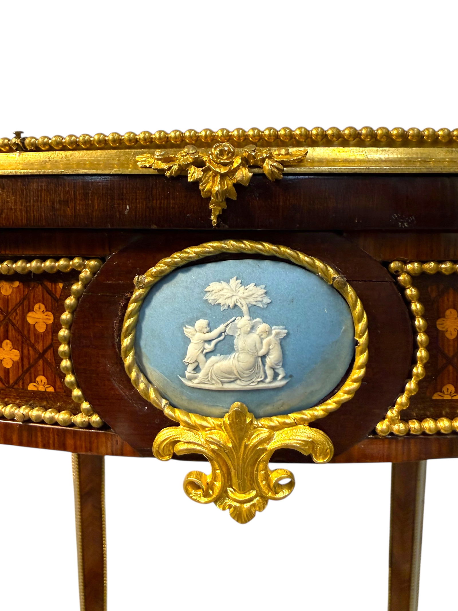 An Exceptional Ormolu & Porcelain mounted table by Maison Millet - 6