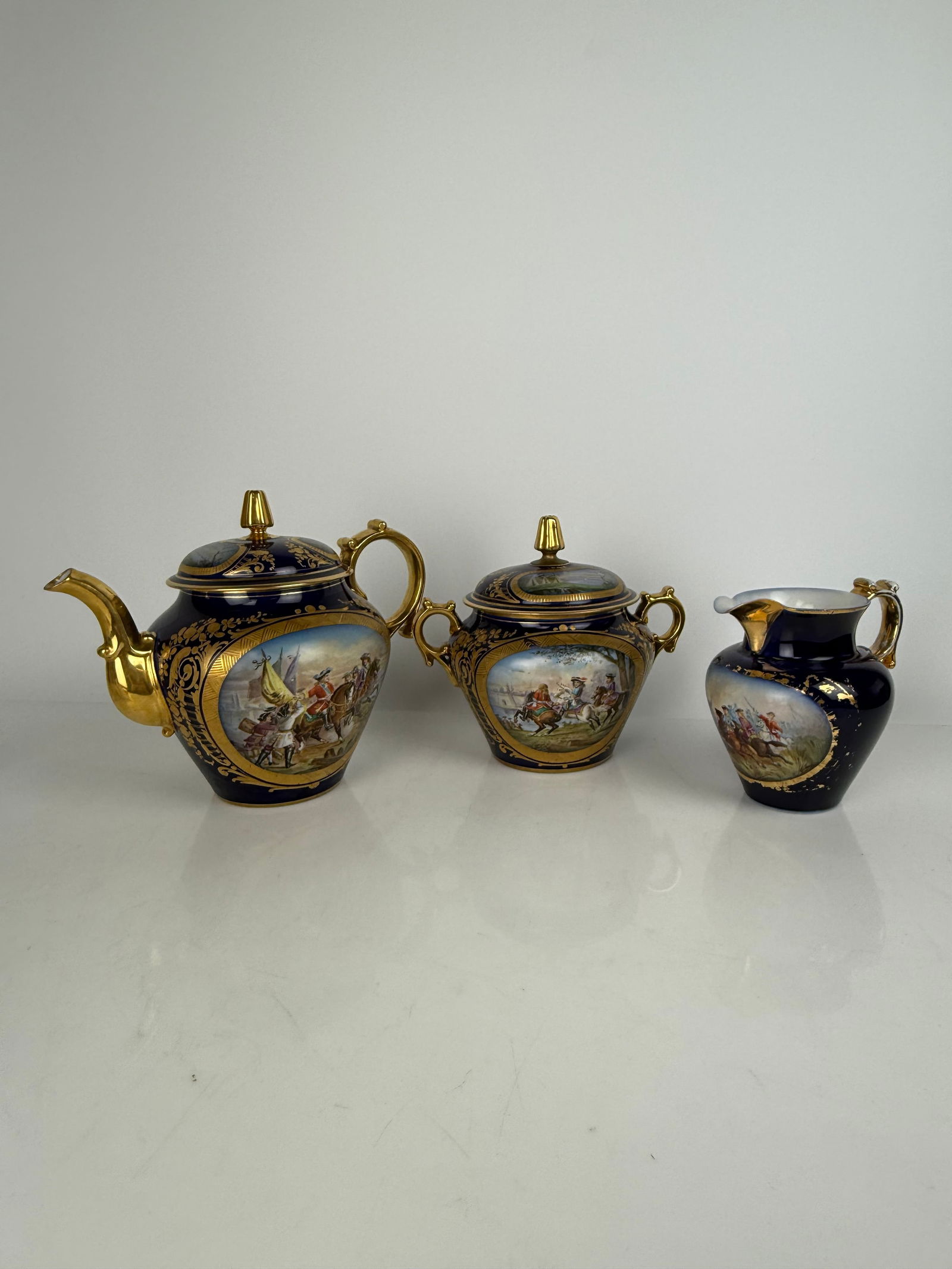 19th Century Sevres Porcelain Hand Painted Tea Set (1 of 6)