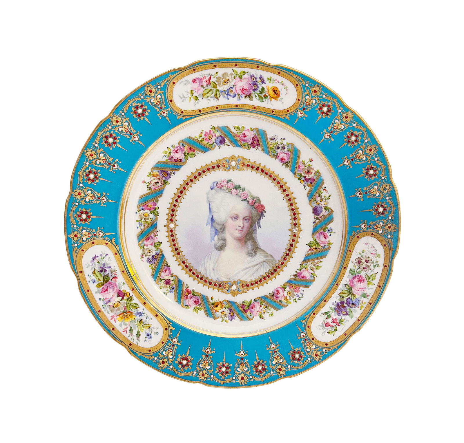 18th C Sevres Portrait of Marie Therese Louise of Savoy (1 of 6)