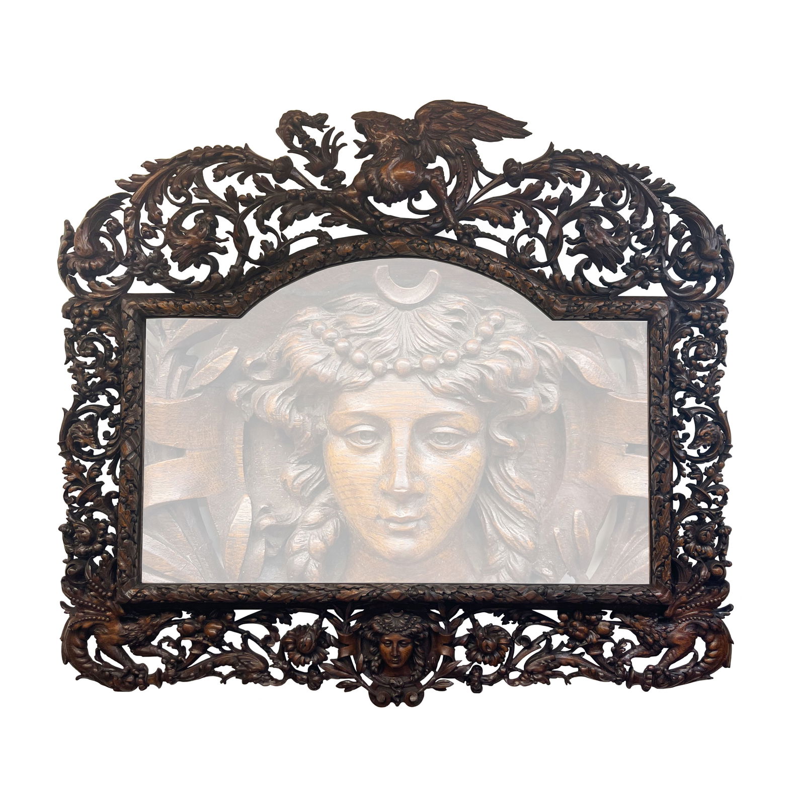 Monumental 18th Century Hand Carved Wooden Frame. (1 of 4)