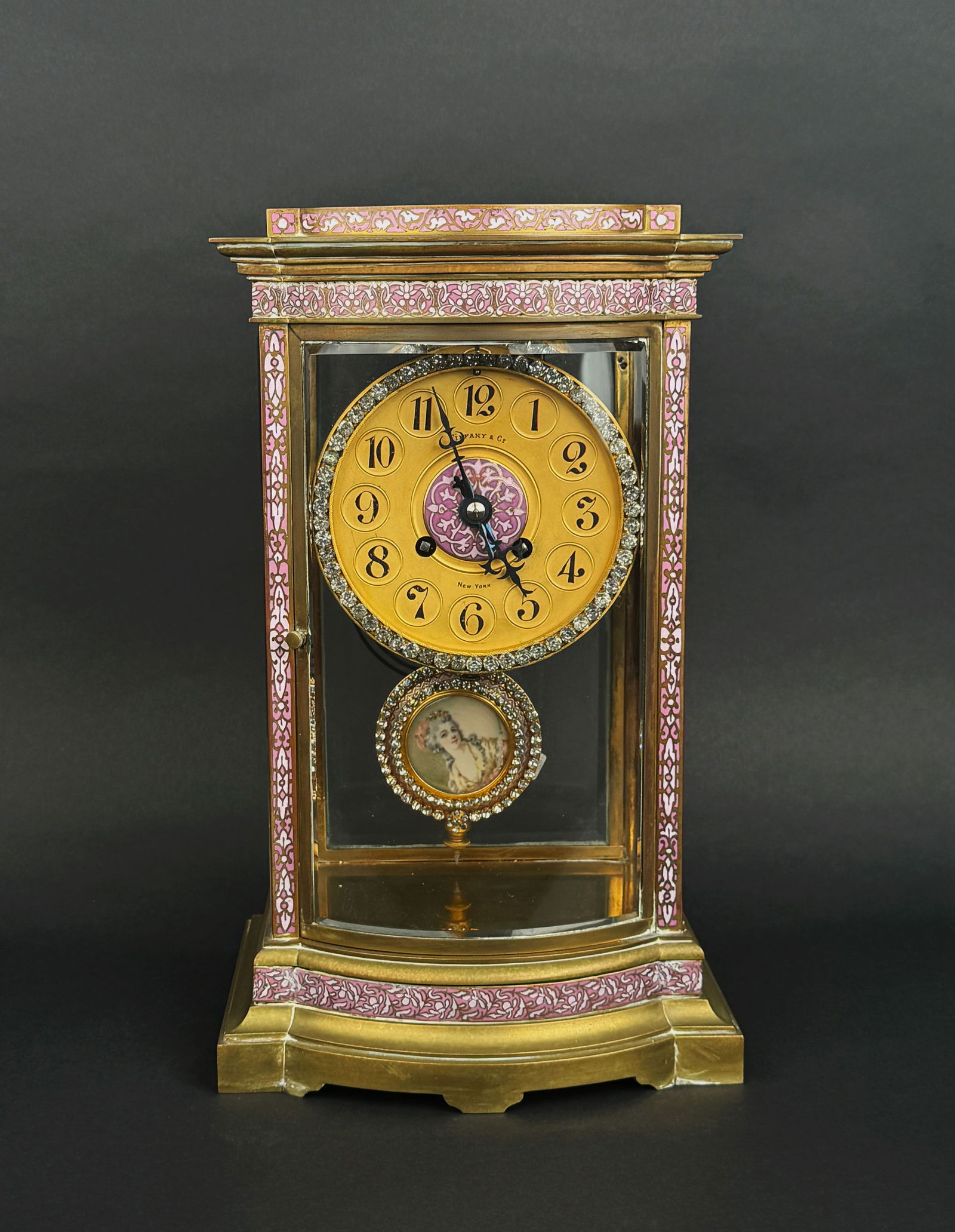 19th Century Tiffany & Co Champleve Enamel & Bronze Clock. (1 of 8)