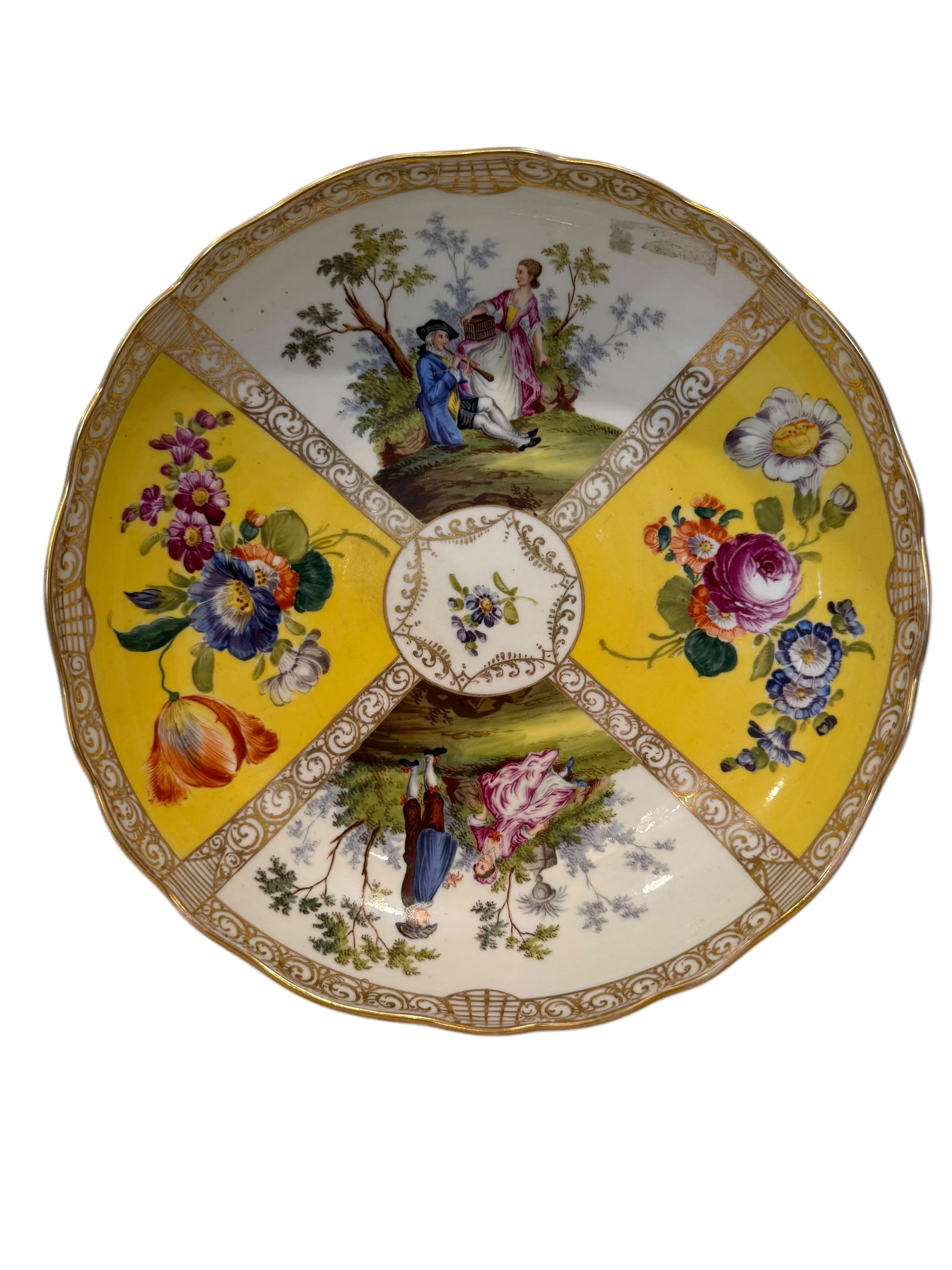 19th Century Hand Painted Meissen Style Porcelain Bowl (1 of 7)