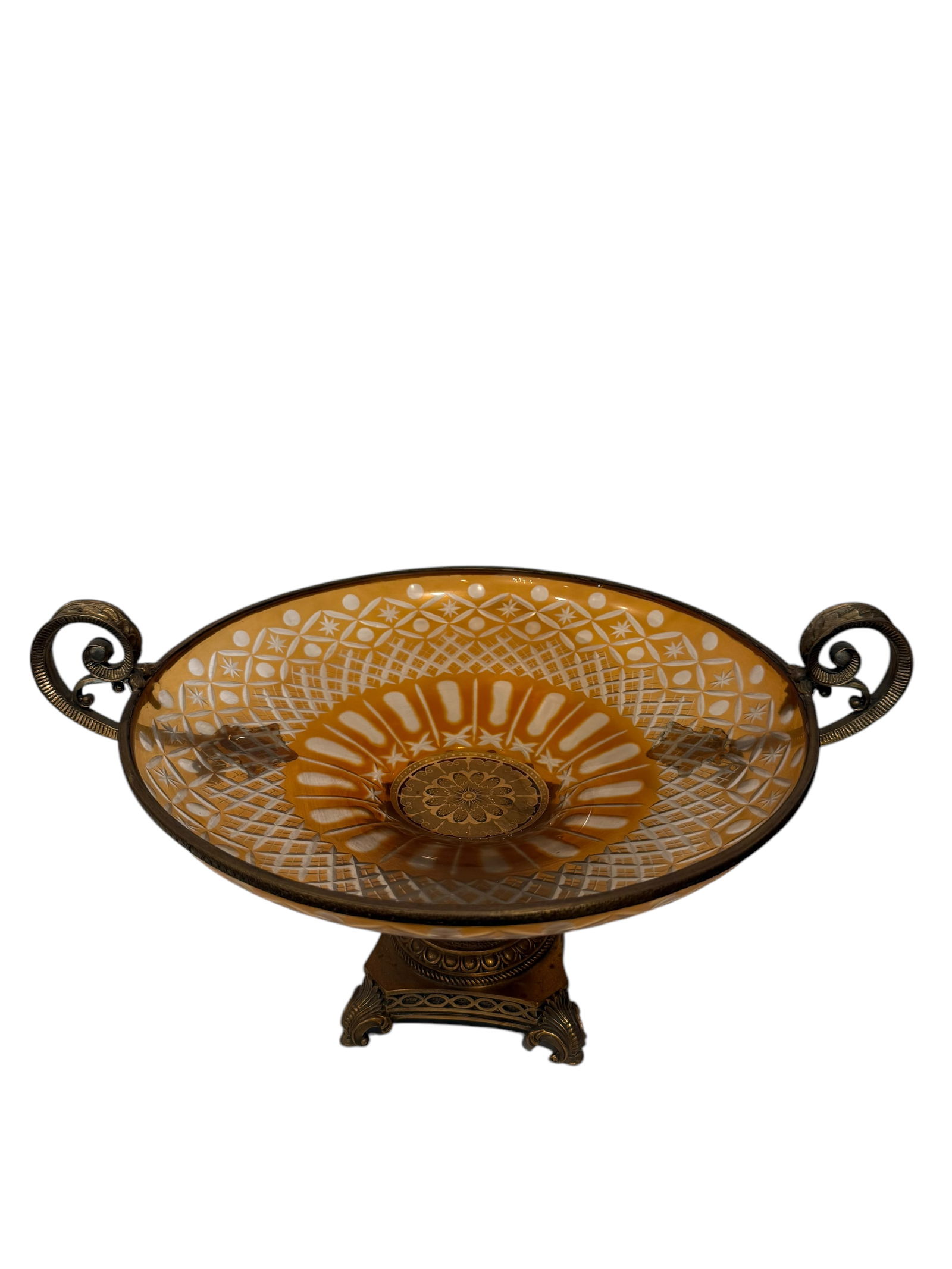 20th Century Cut Crystal Mounted Gilt Bronze Centerpiece (1 of 5)