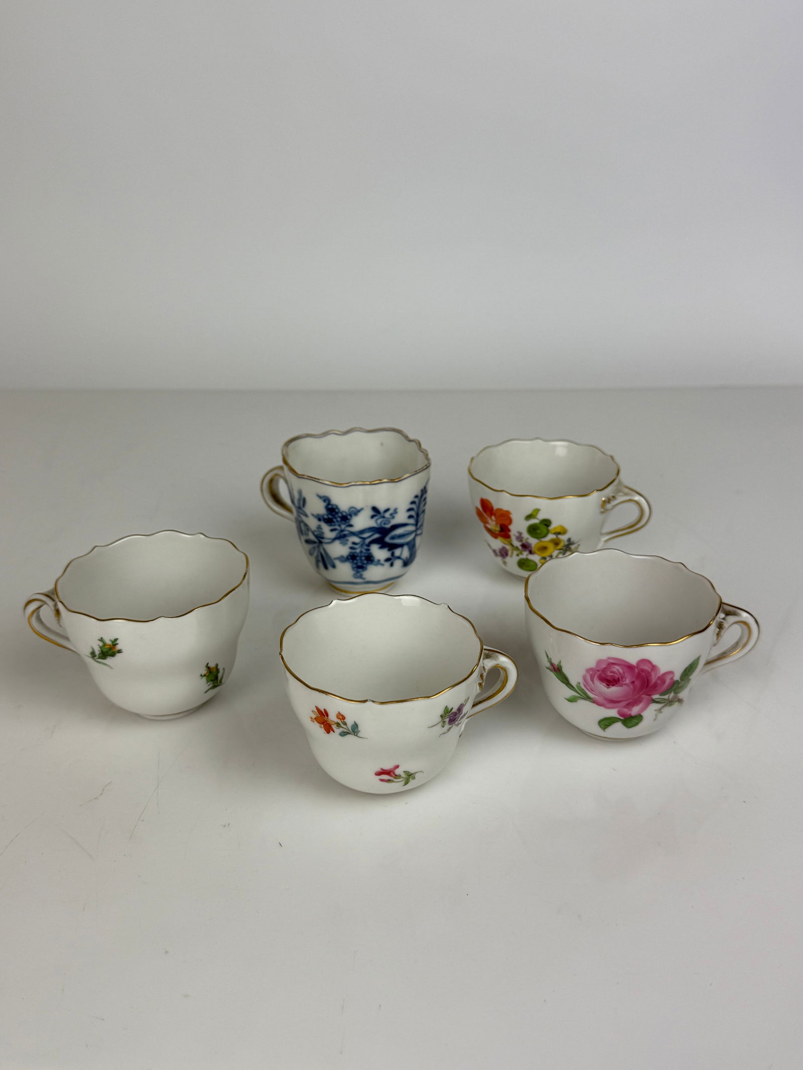 19th Century Meissen Hand Painted Porcelain Cups (1 of 7)