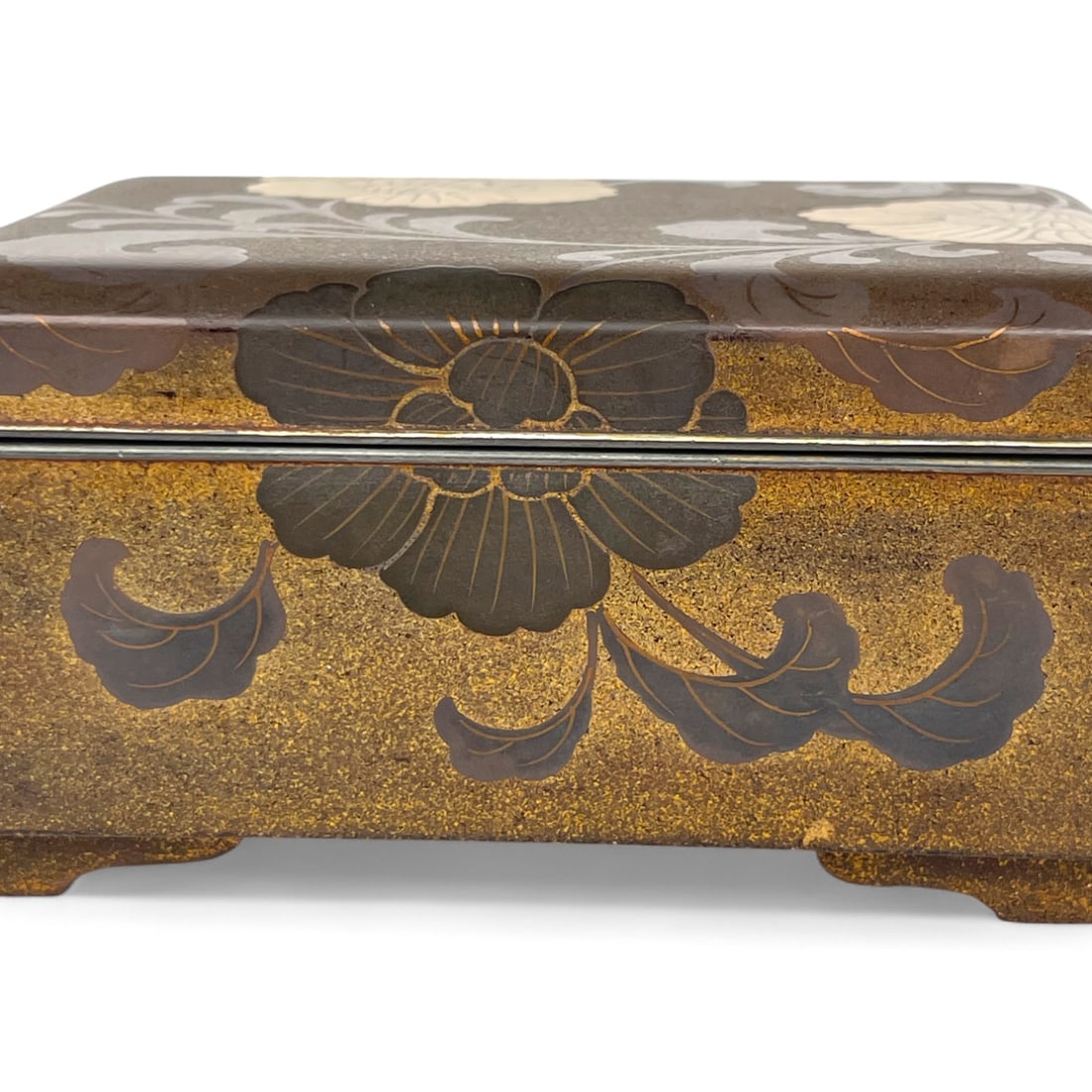 A Meiji Period Silver Mounted Lacquered Box - 3