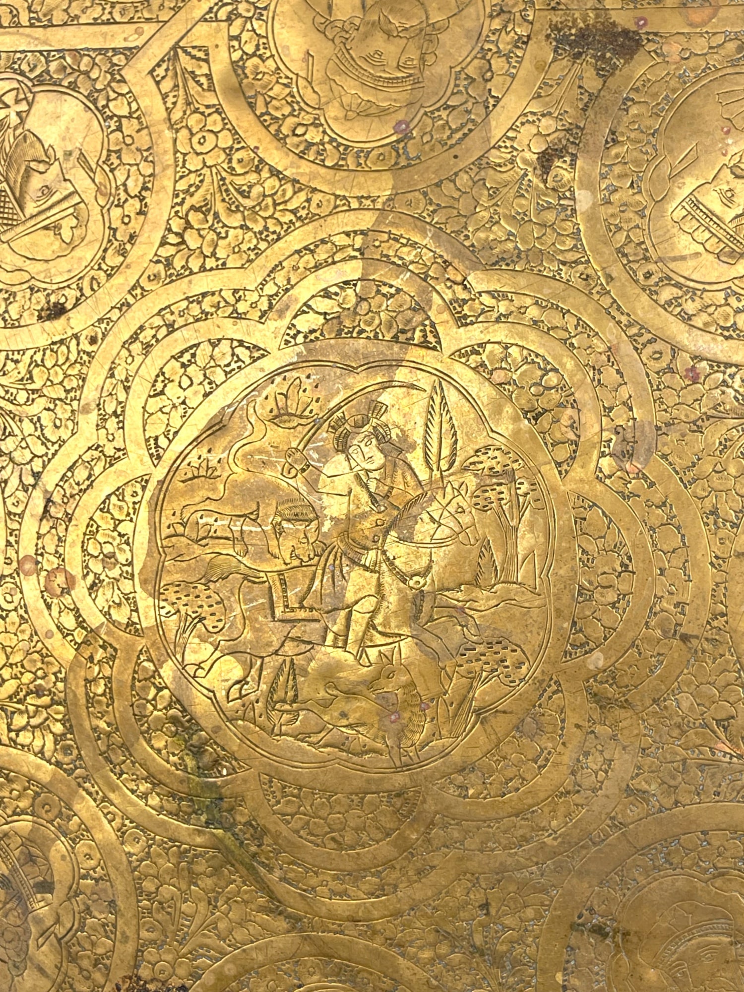 A Middle Eastern Handmade Brass Tray - 2