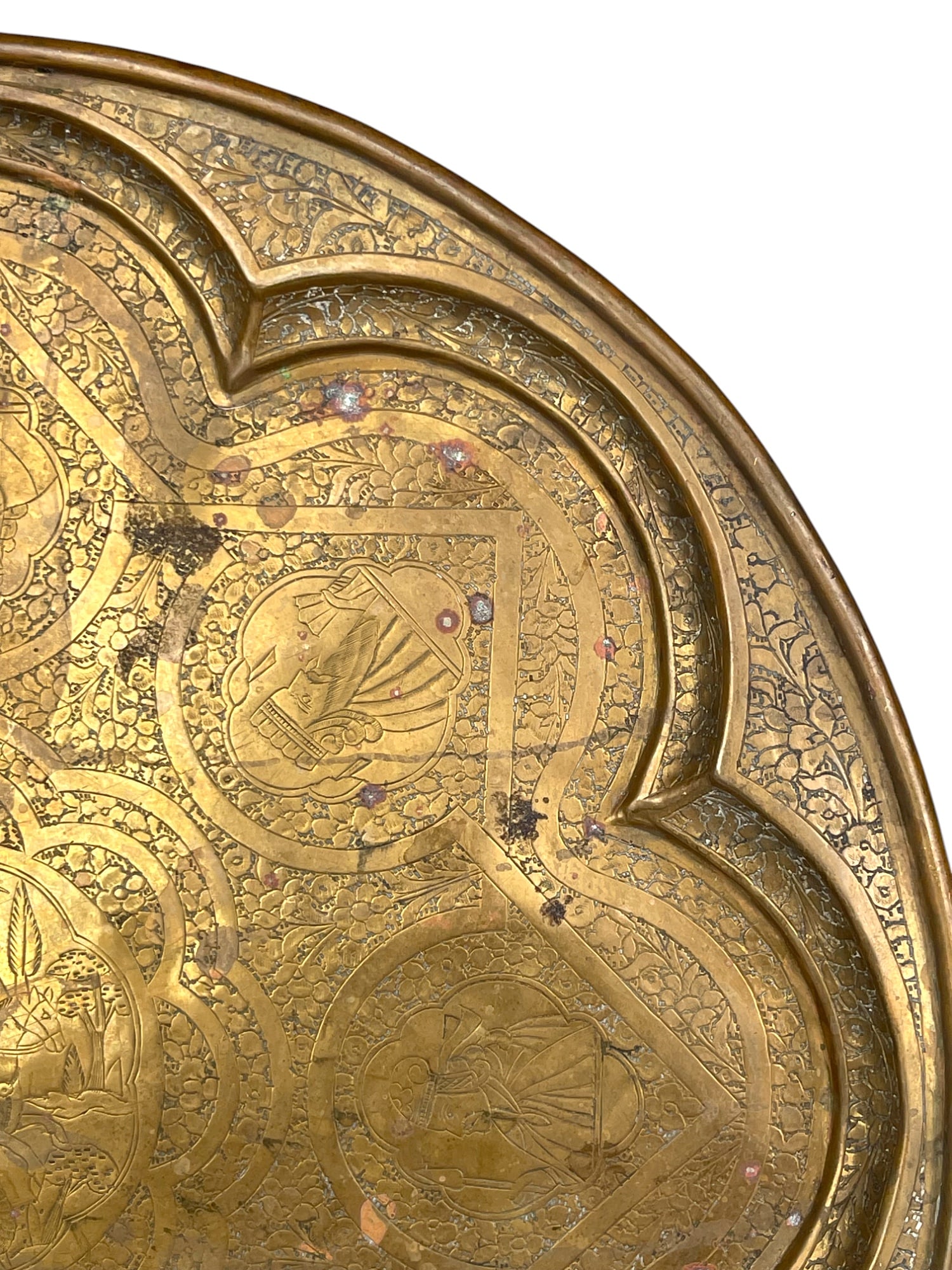A Middle Eastern Handmade Brass Tray - 3