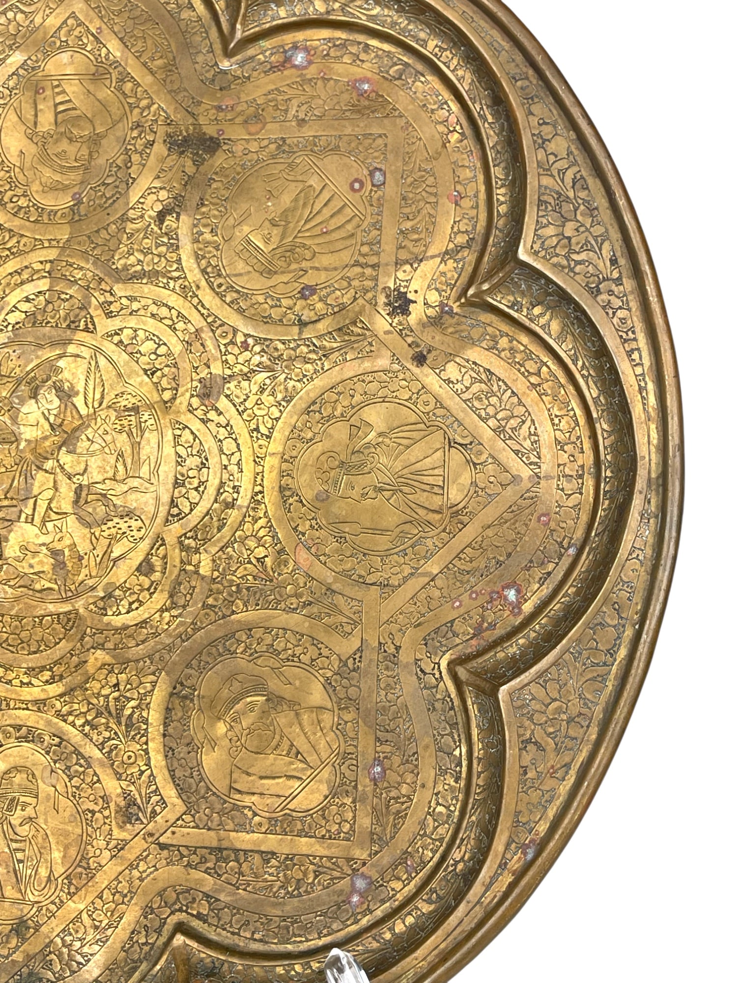 A Middle Eastern Handmade Brass Tray - 4