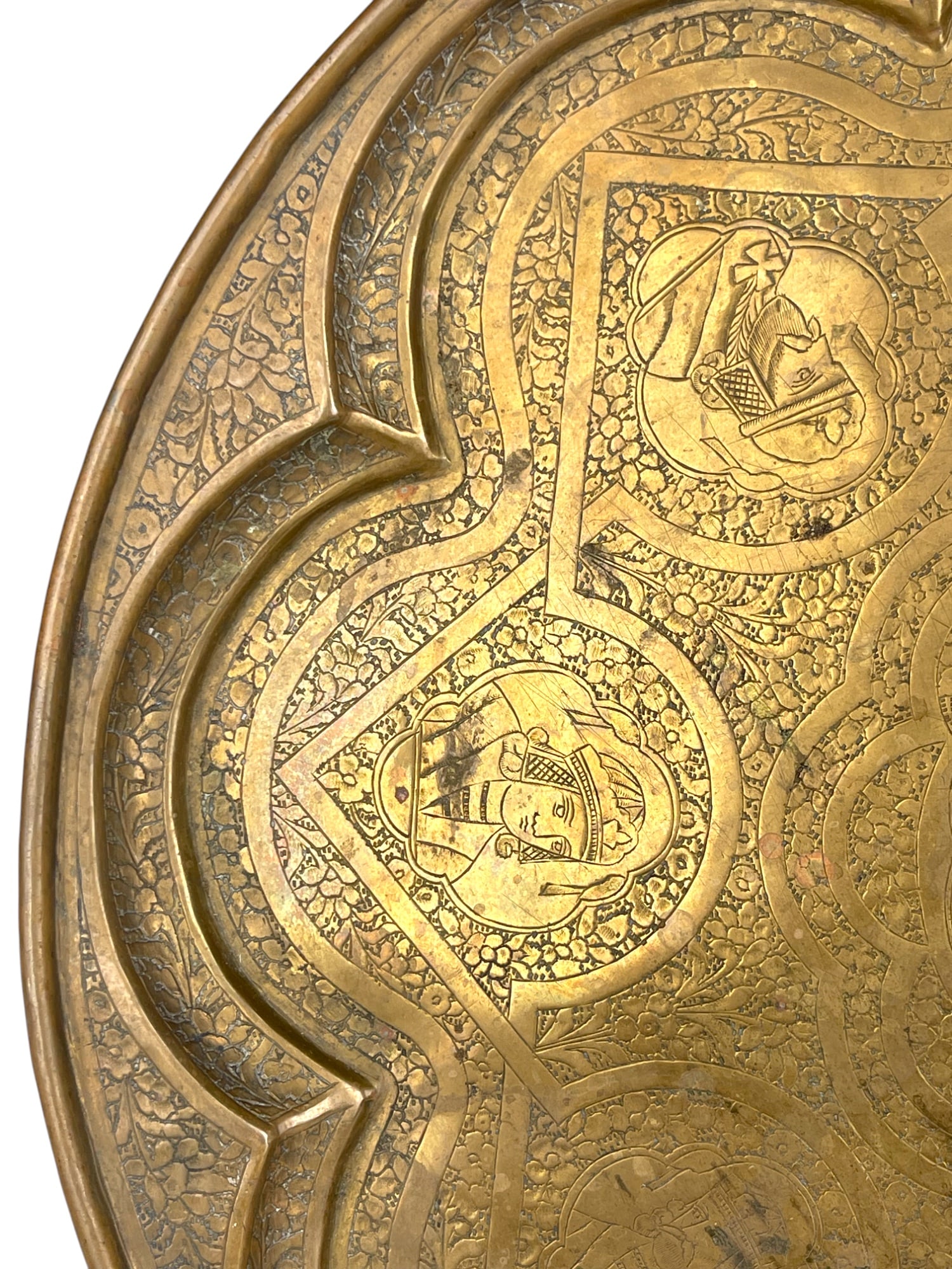 A Middle Eastern Handmade Brass Tray - 7