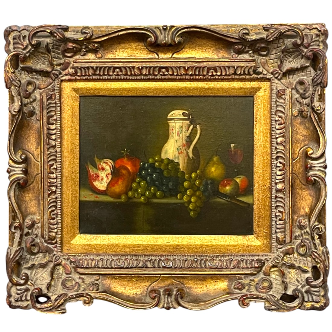 An Oil on Canvas Still-Life Painting Signed By Cotton (1 of 8)
