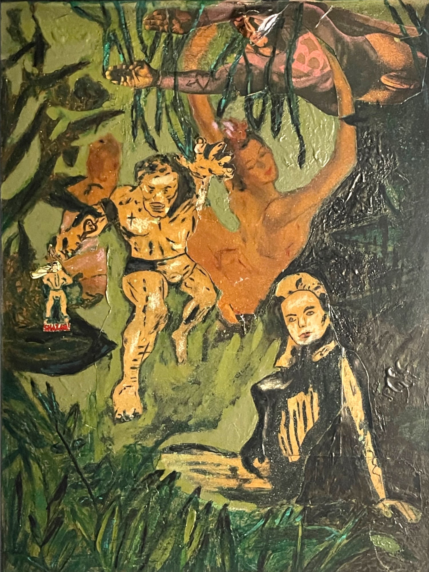 Modern Mix Media Painting: Modern Mix Media Painting. 24” x 19”