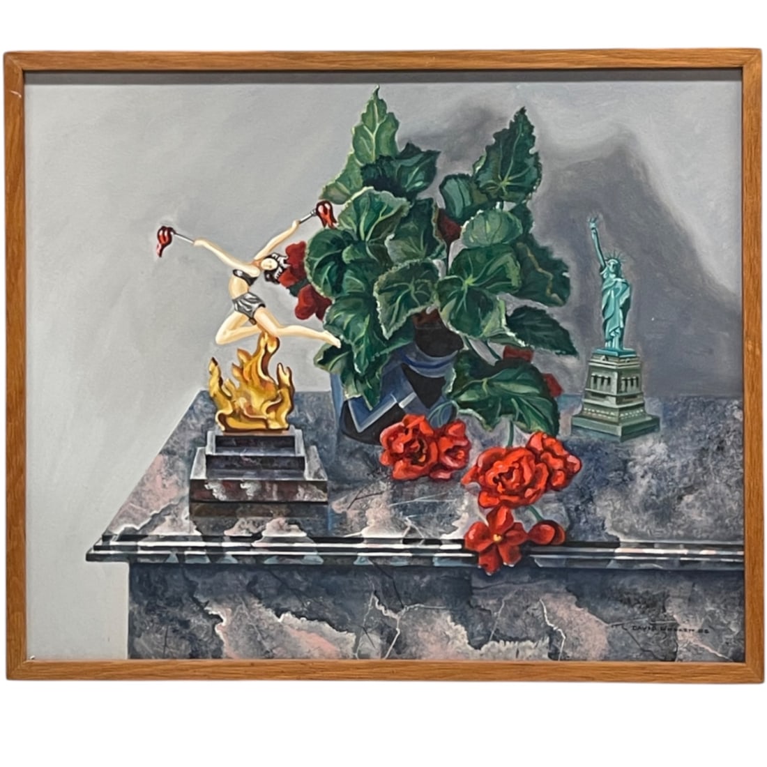 David Whalen (American 20th Century): David Whalen (American 20th Century). Oil On Canvas Still Life. 24” x 20”