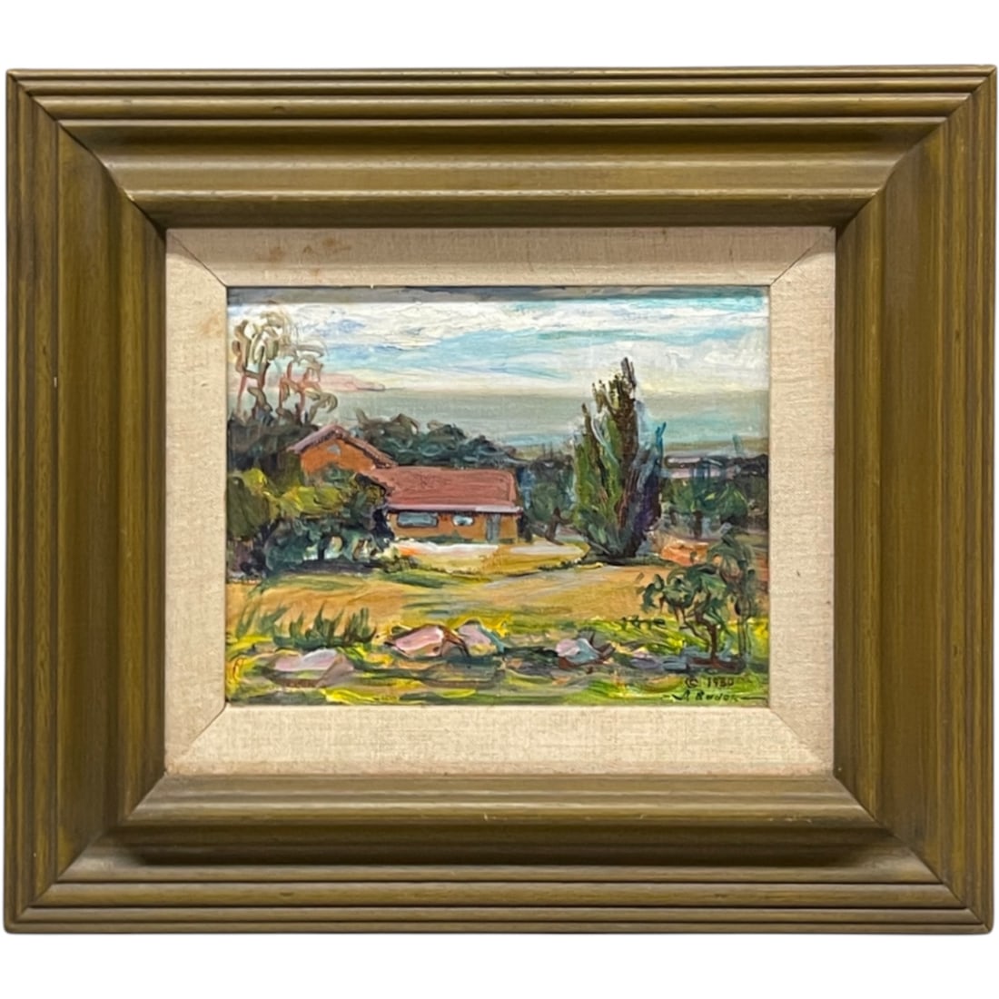 Allien Budek (Ukrainian, 2Oth Century): Allien Budek (Ukrainian, 20th Century). Oil On Canvas Signed & Dated 1980. Frame: 17” x 15”