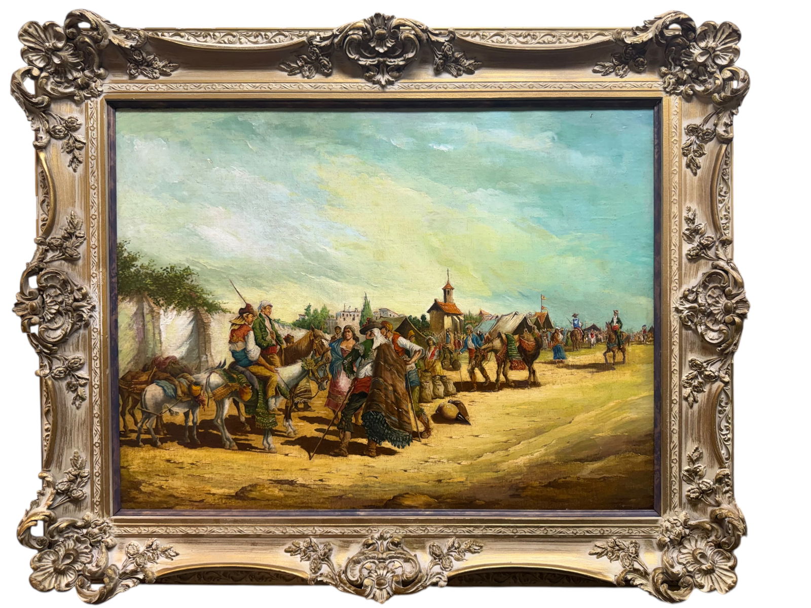 A 19th C. European Oil On Canvas Painting Set In An Ornate Frame (1 of 10)