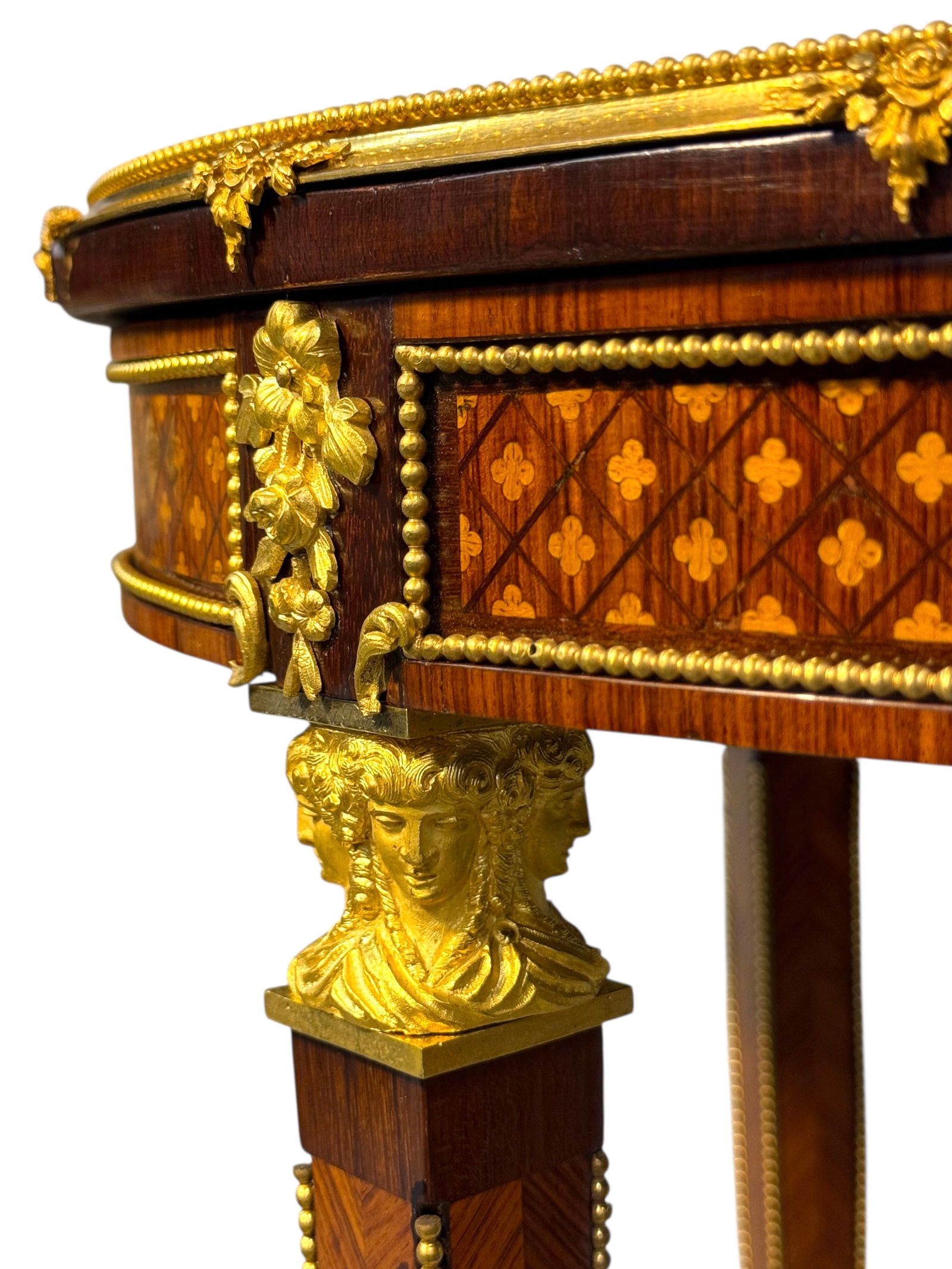An Exceptional Ormolu & Porcelain mounted table by Maison Millet - 11