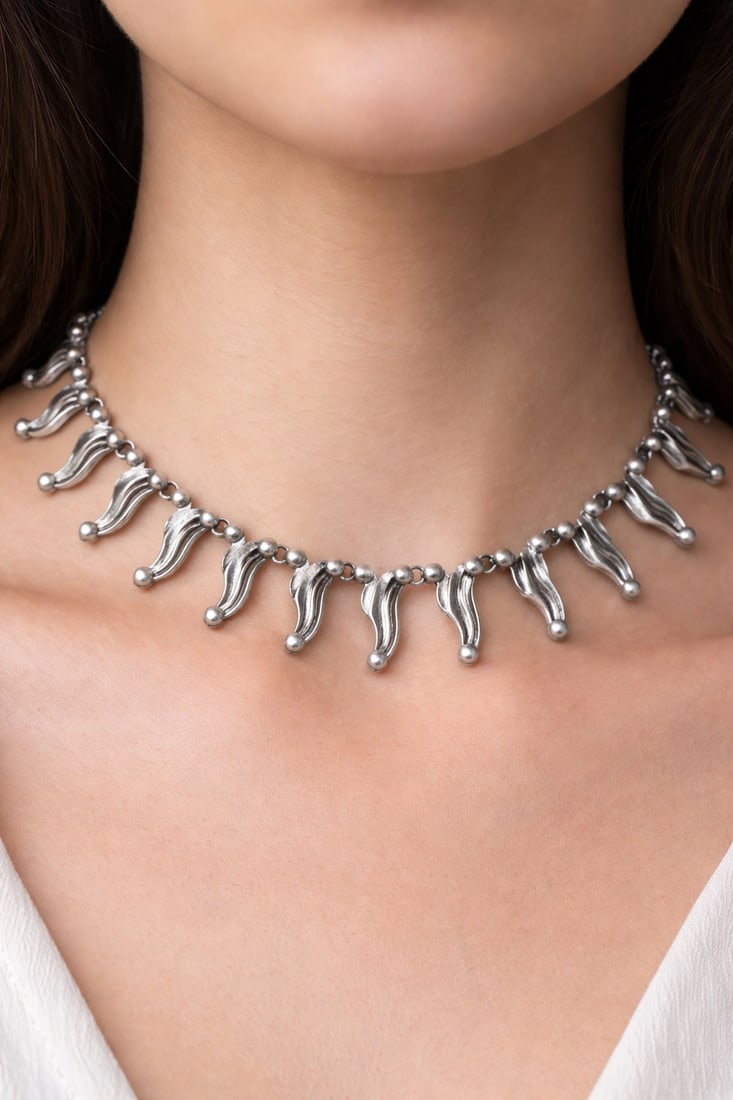 Mexican Sterling Silver Necklace - 2