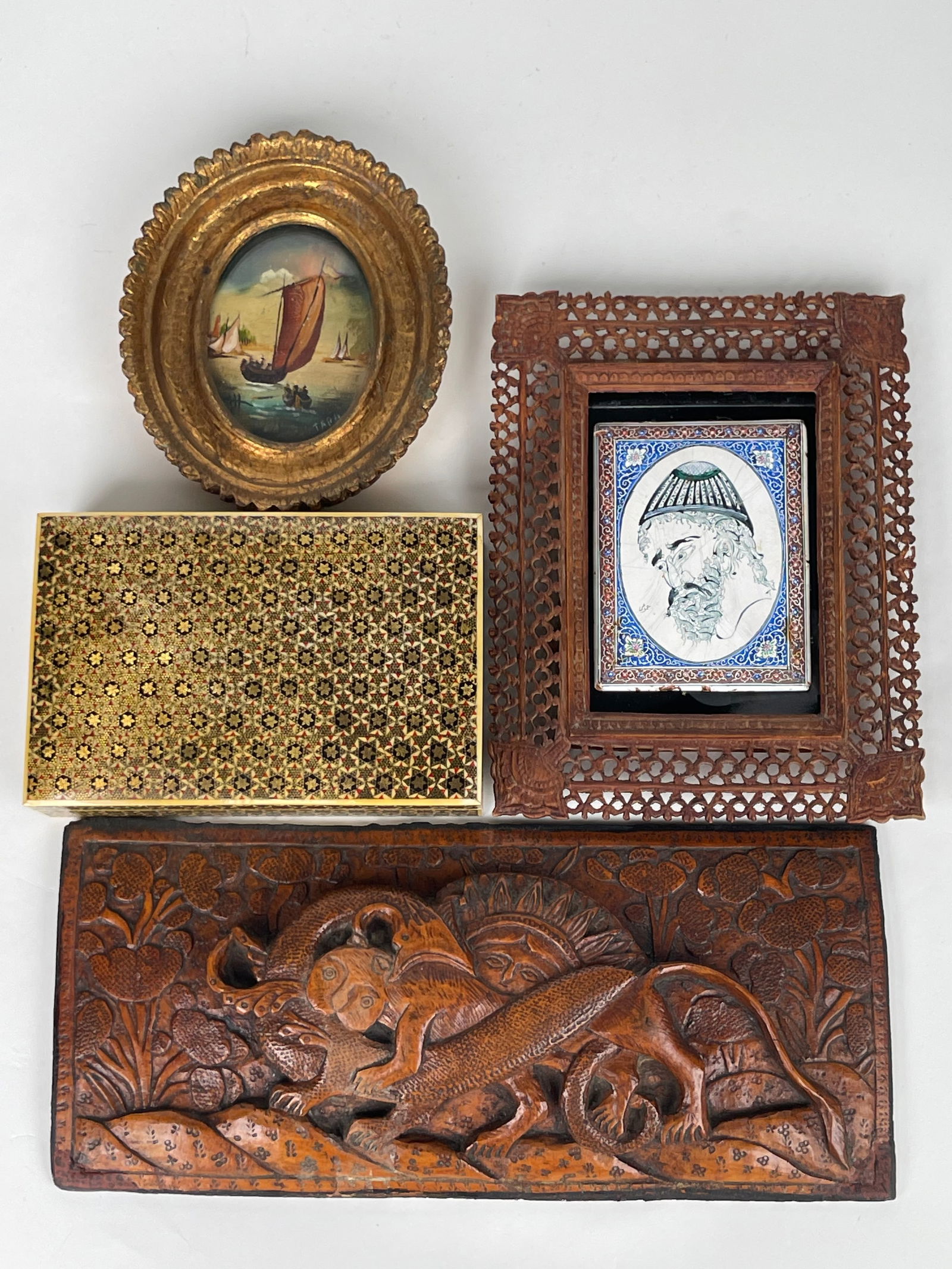 Lot Of 4 Persian Items: Lot Of 4 Persian Items. 11”X 5”