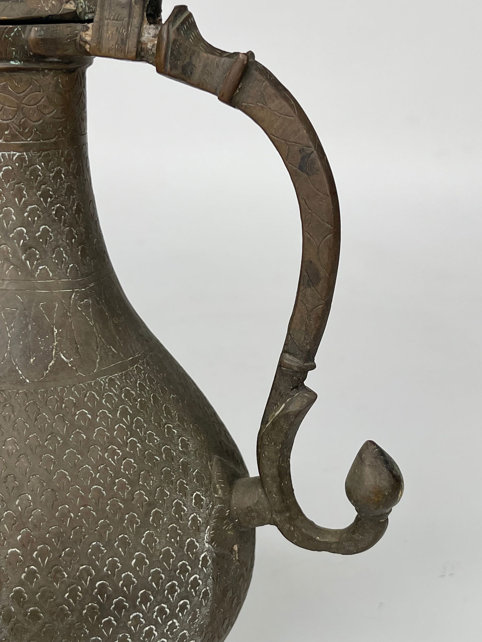 A Persian Hand Engraved Brass Pitcher - 6