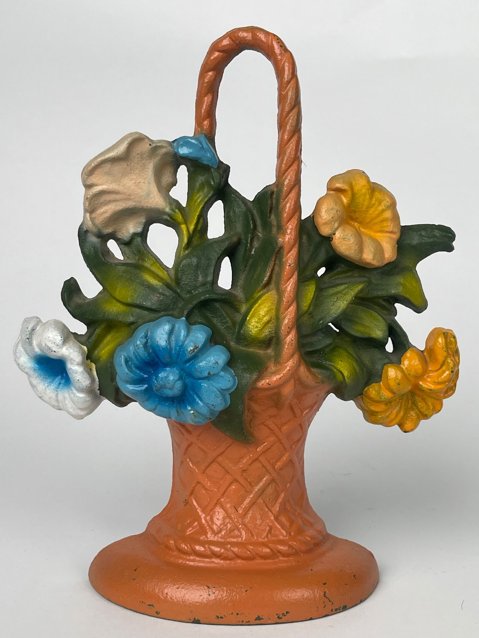 A Cast Iron Basket of Flowers Doorstop (1 of 5)