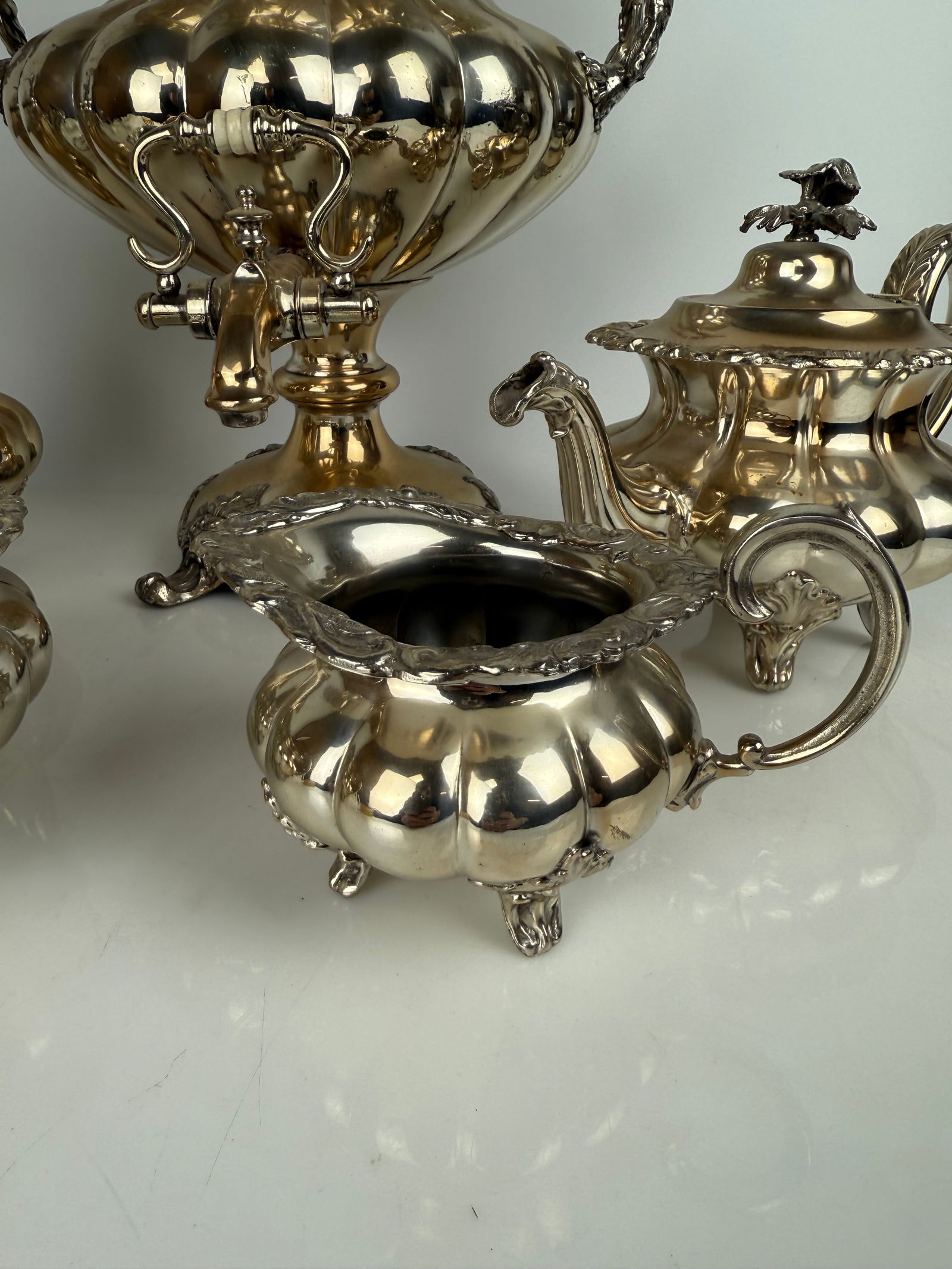 19th Century Silver Plated Tea Set - 3