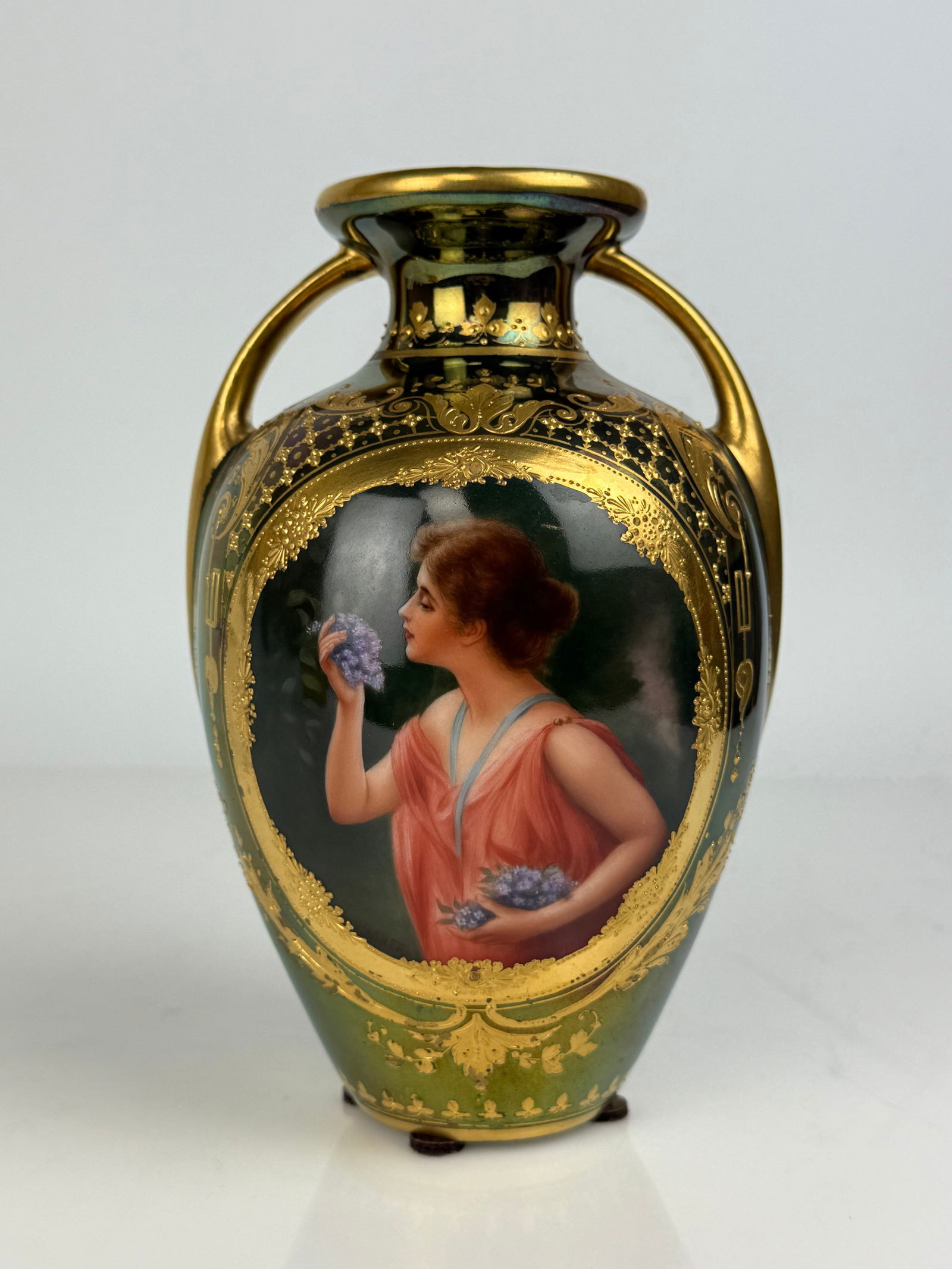 19th Century Royal Vienna Hand Painted Porcelain Vase (1 of 6)