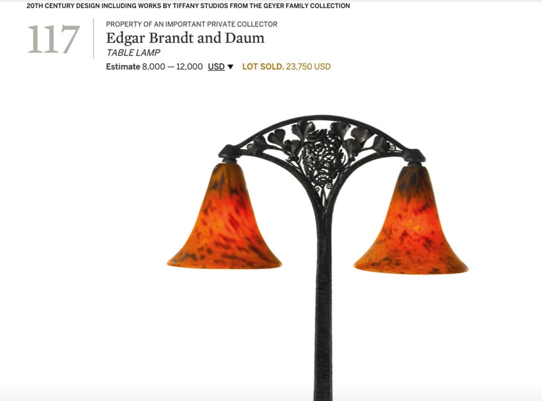 Edgar Brandt & Daum Table Lamp - 4