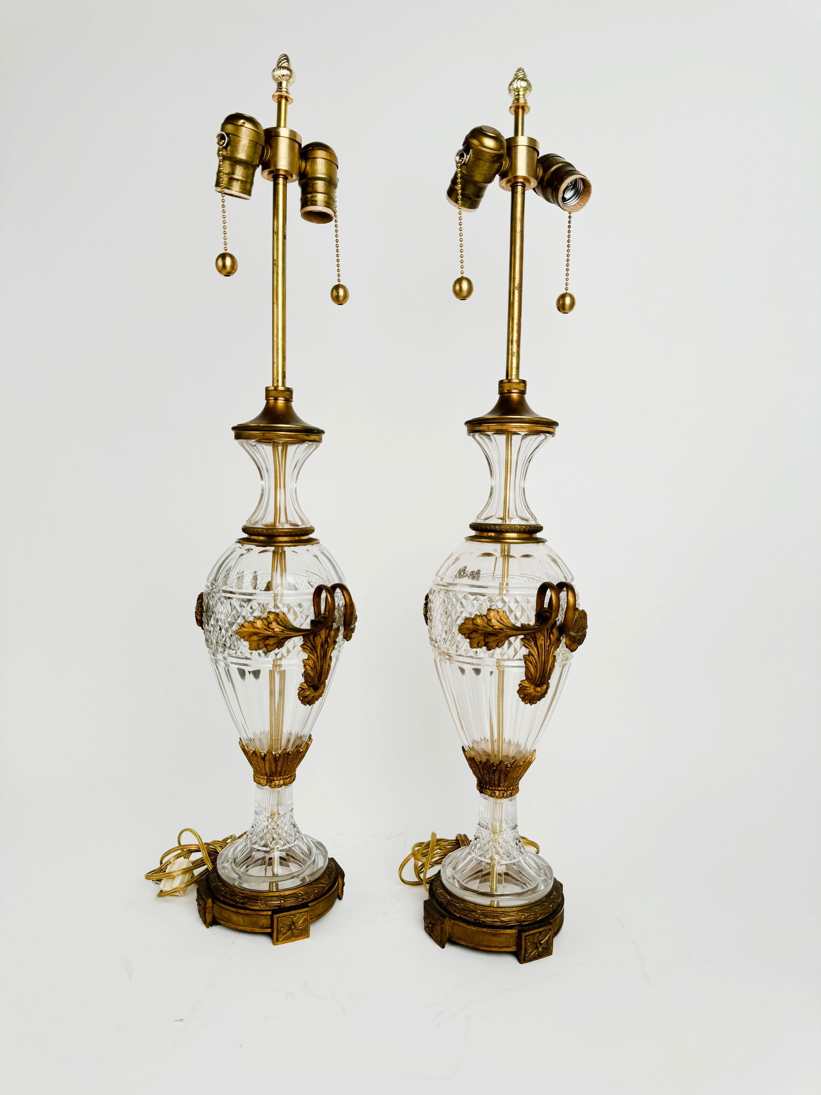 Pair Of 19th Century Austrian Cut Crystal Mounted Gilt Bronze Vases (1 of 9)