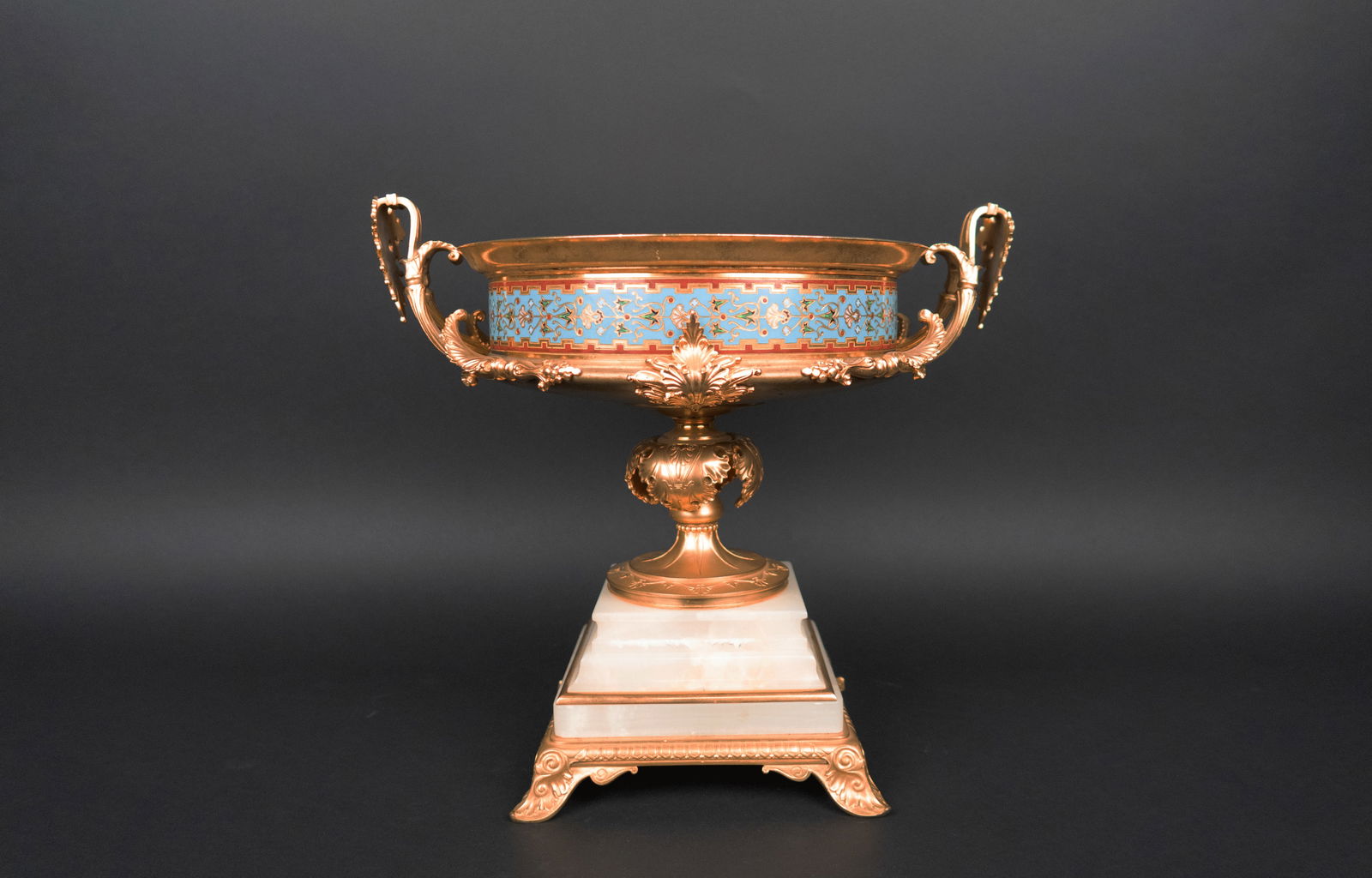 Neoclassical Style Enamel Git Bronze and Onyx ,Possibly Russian Circa 1890. (1 of 8)