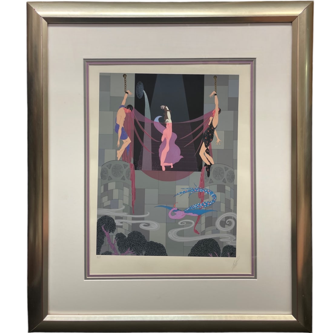 Erté (Russian, 1892-1990) The Chaste Susannah: Erté (Russian, 1892-1990) The Chaste Susannah. 31" x 27"