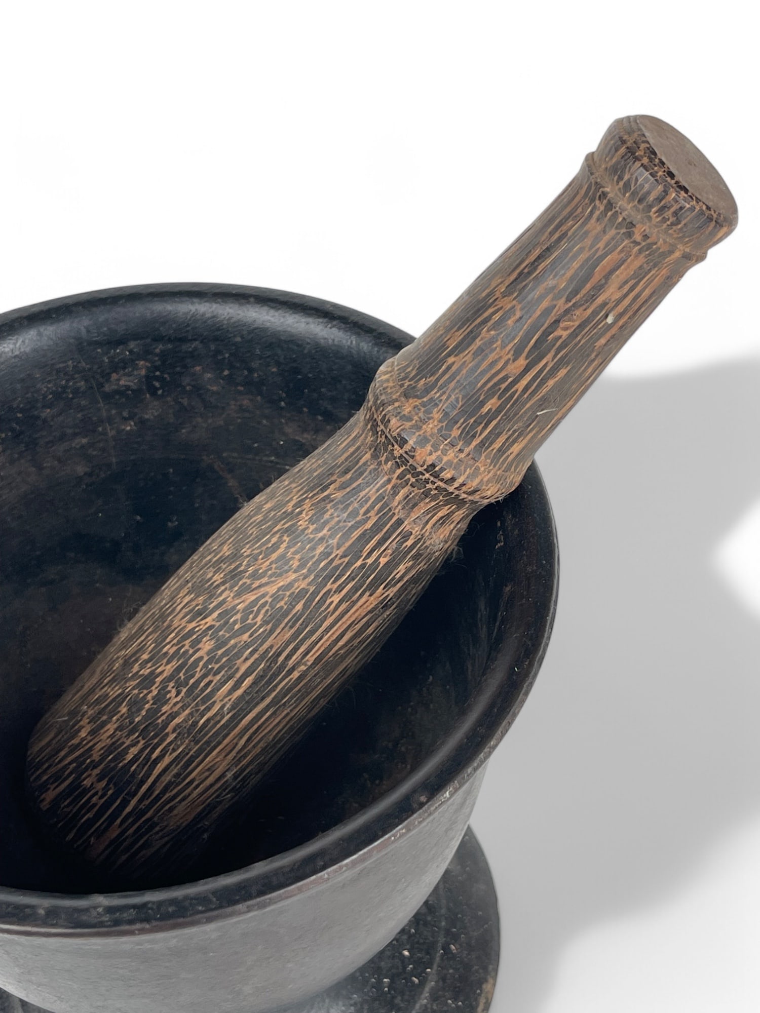 A Pottery Mortar & Pestle - 5