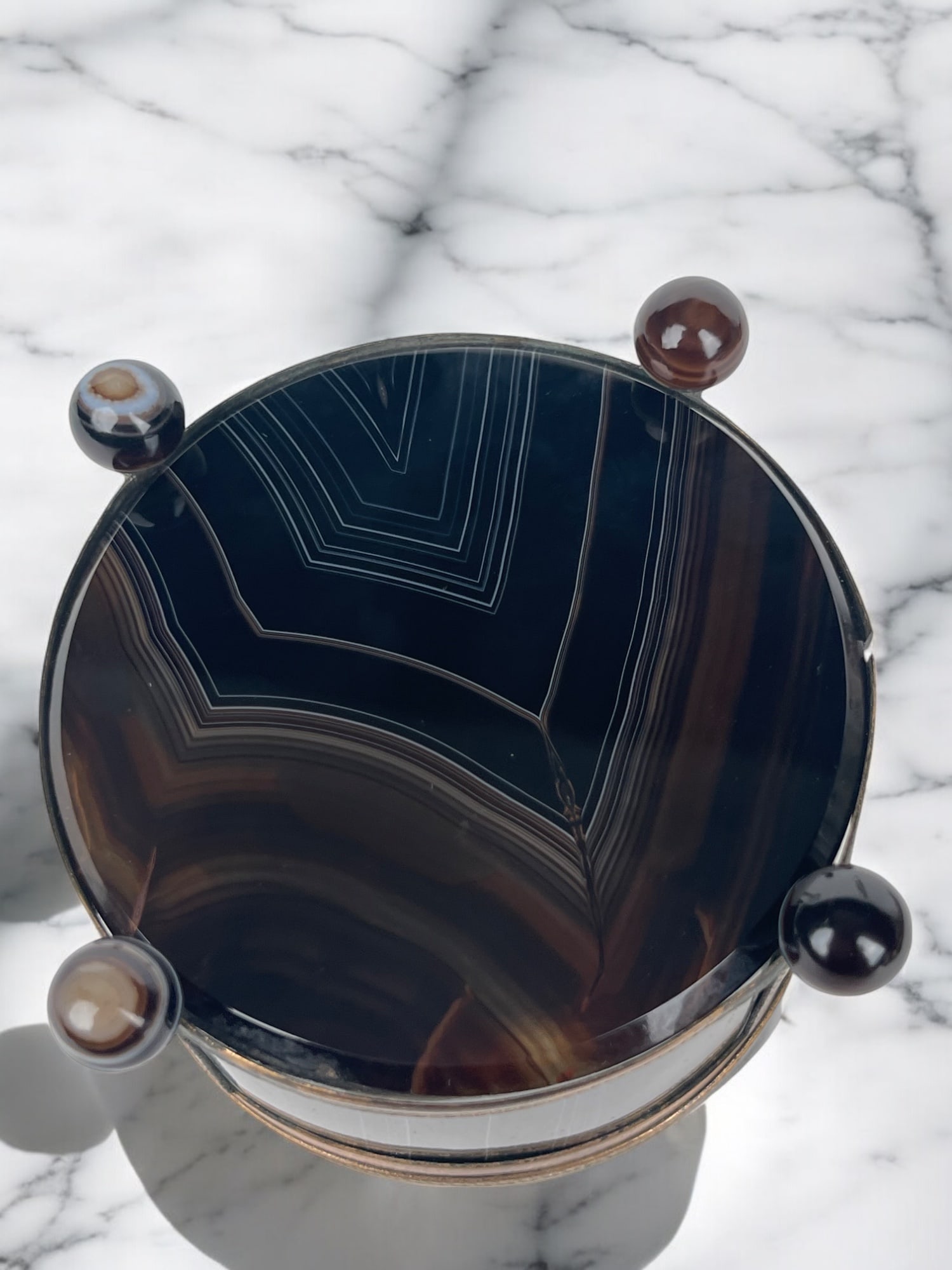 19th Century Ormolu Mounted Agate Jewelry Box - 7