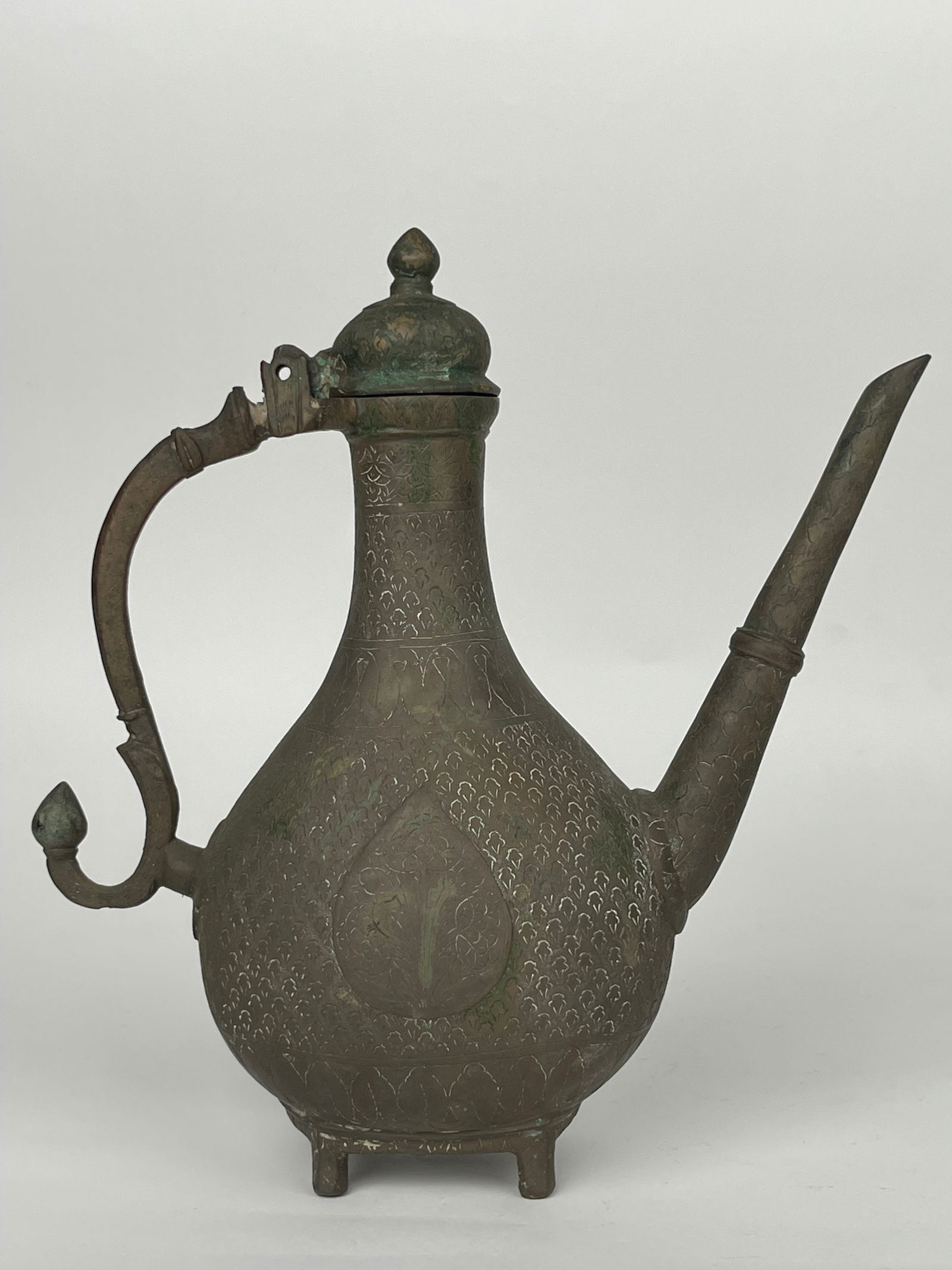A Persian Hand Engraved Brass Pitcher (1 of 8)