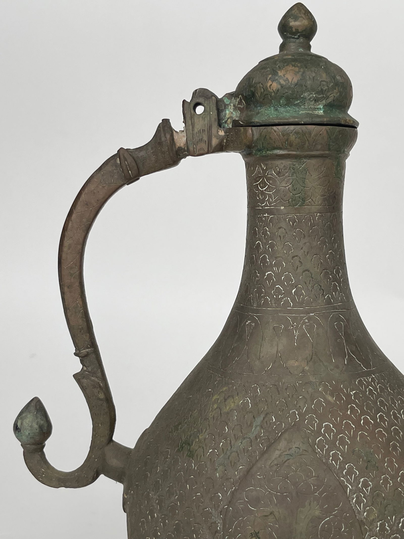 A Persian Hand Engraved Brass Pitcher - 3