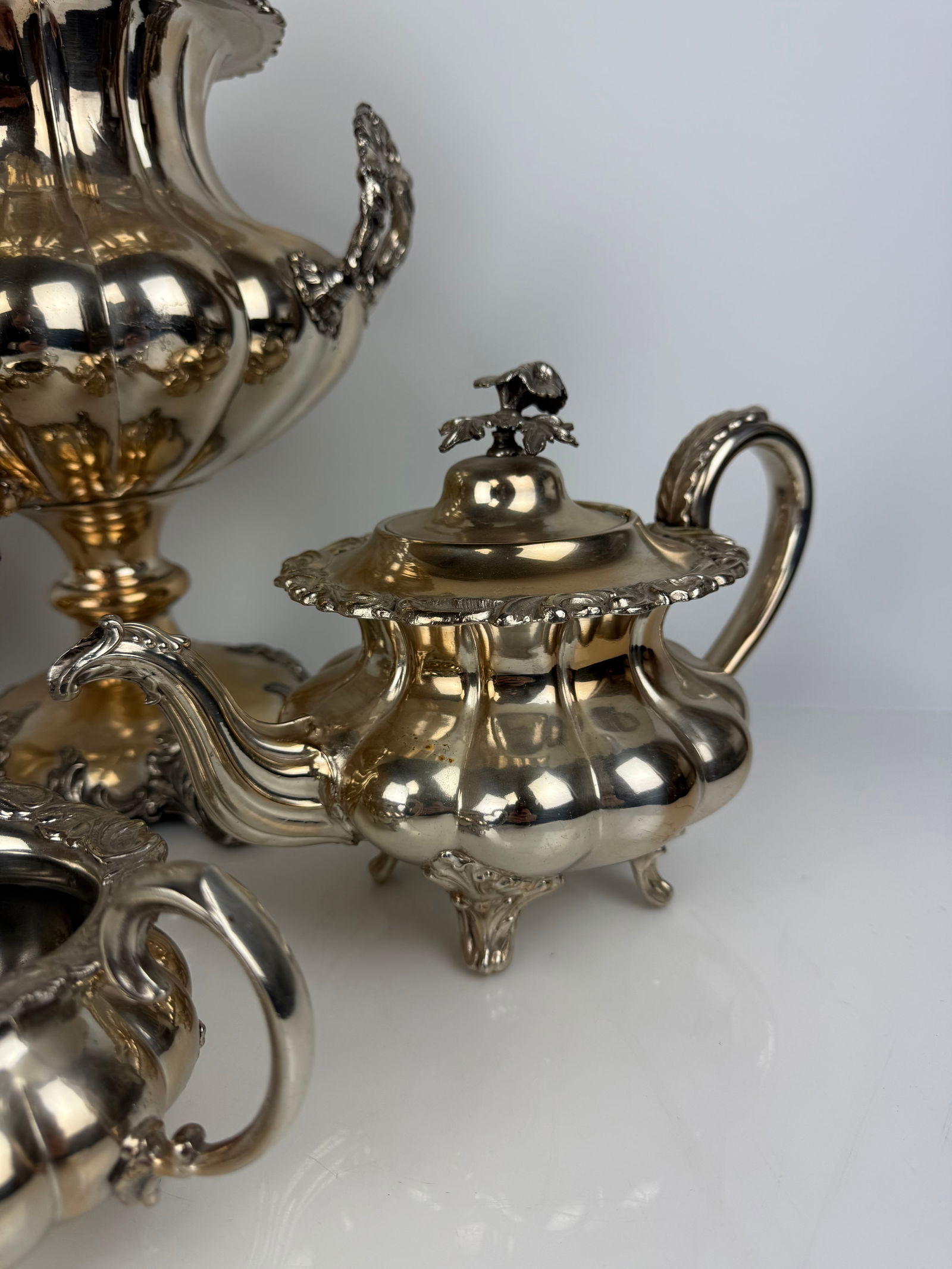 19th Century Silver Plated Tea Set - 4