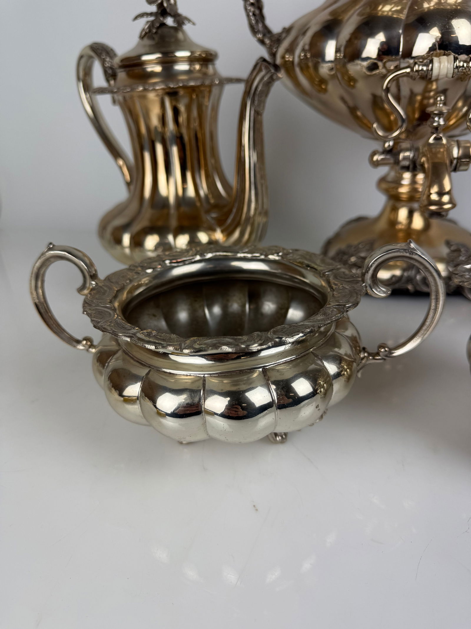 19th Century Silver Plated Tea Set - 5