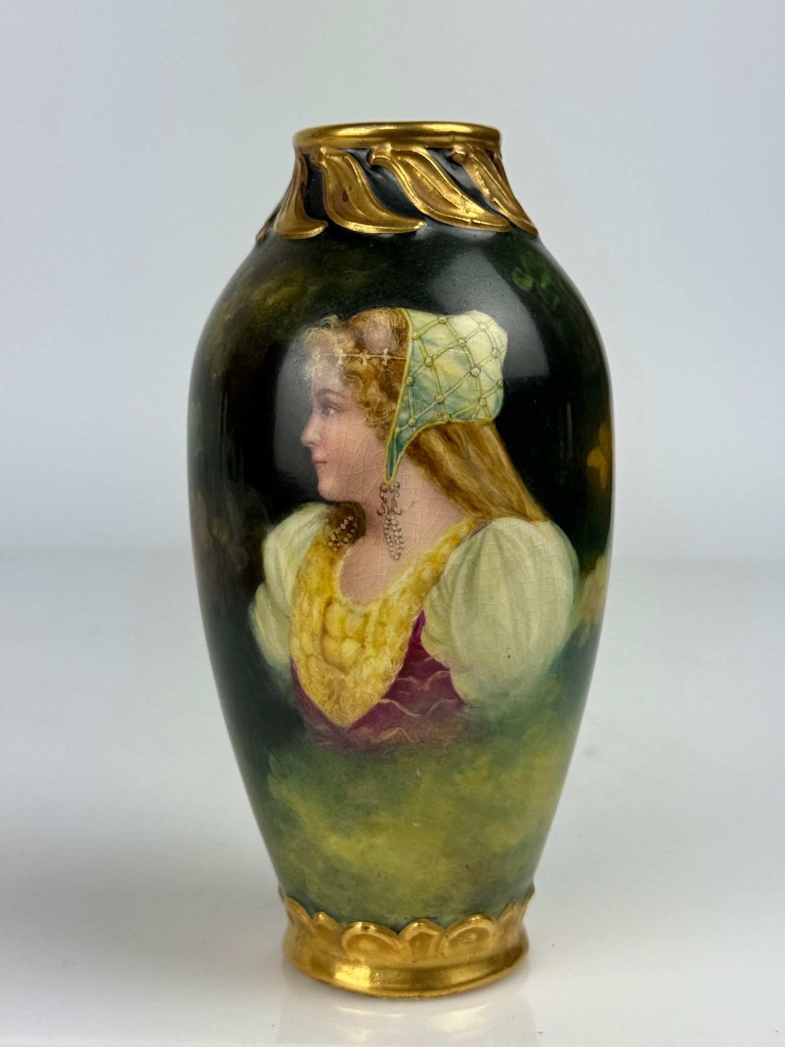 19th Century Royal Vienna Style Hand Painted Porcelain Vase (1 of 5)