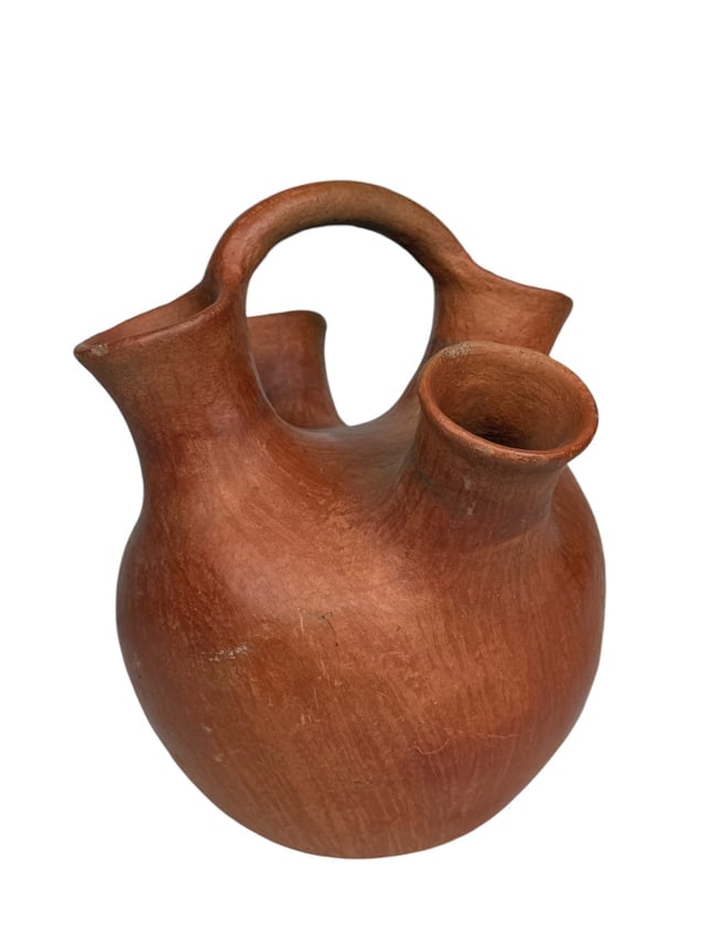 A Continental Pottery Vase: A Continental Pottery Vase. 10" x 9"