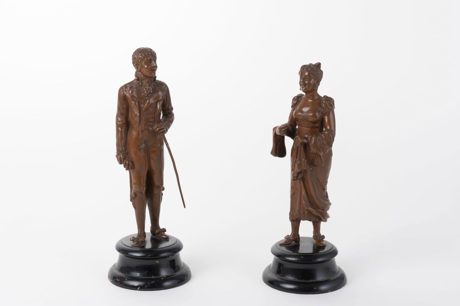 A Pair of Patinated Bronze Sculpture of a Couple (1 of 8)