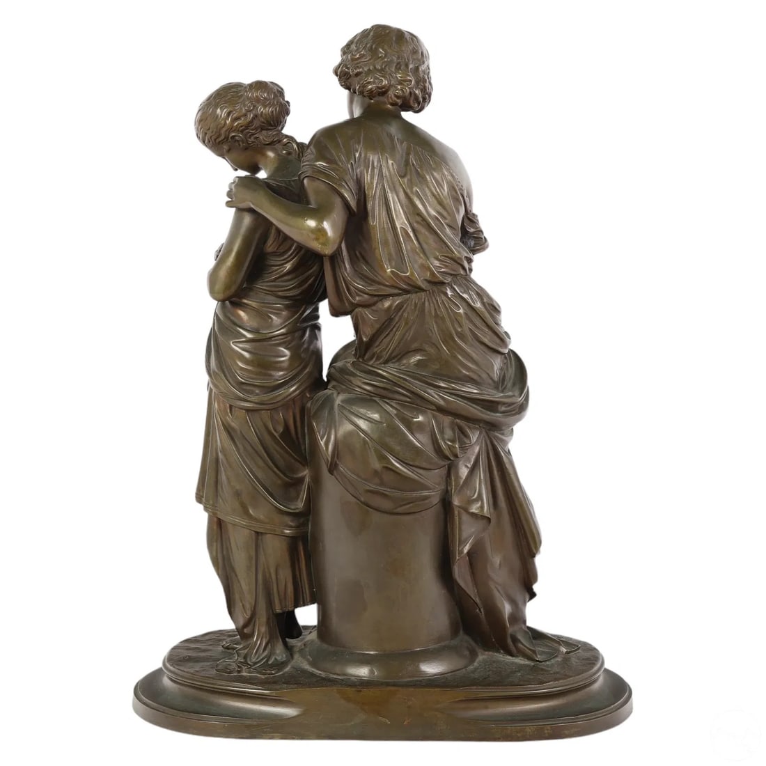 Mathurin Moreau Eurydice & Orpheus Bronze Statue - 7