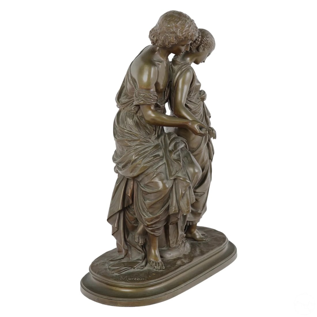 Mathurin Moreau Eurydice & Orpheus Bronze Statue - 8