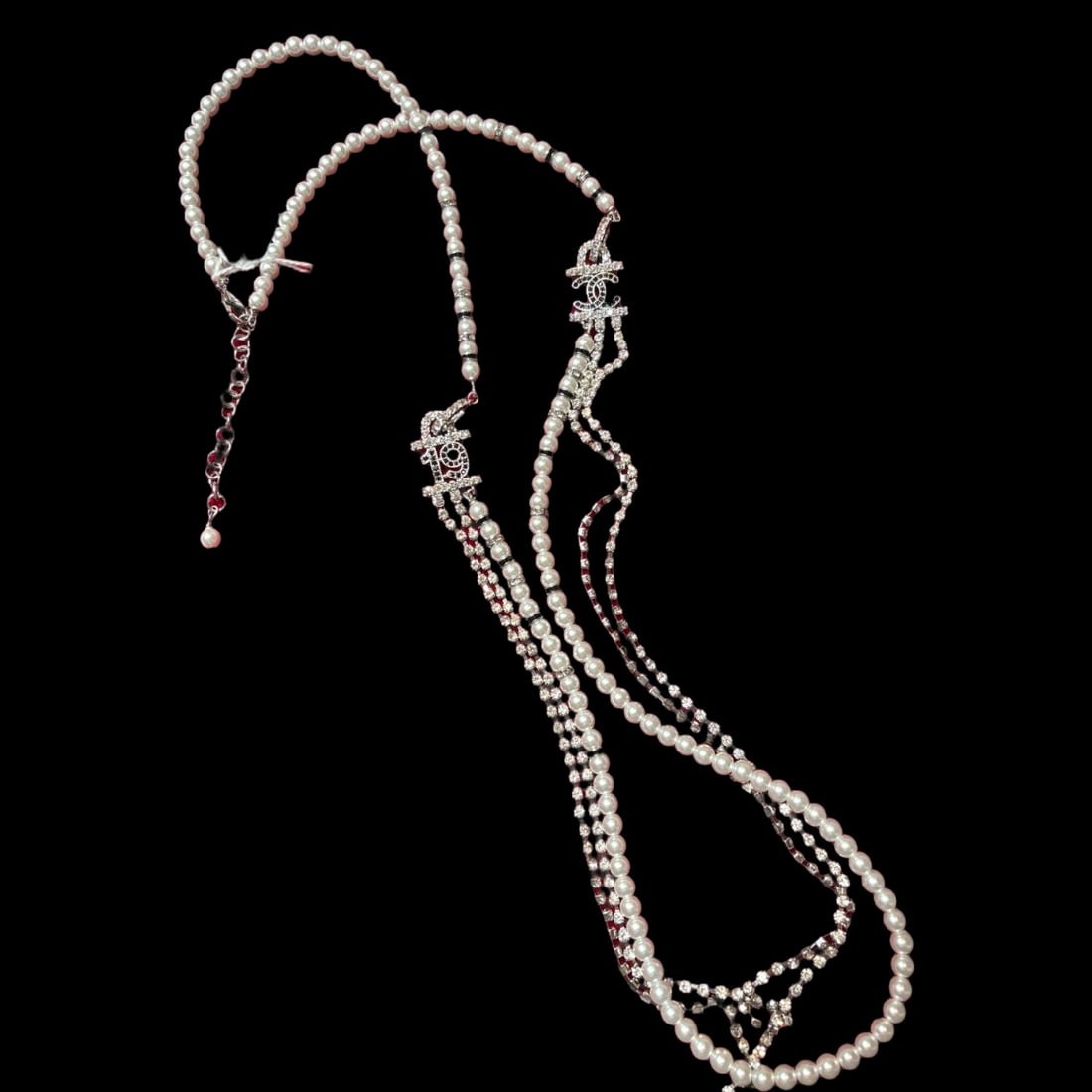 A Rare Authentic Chanel No 19 Jeweled Pearl Necklace (1 of 5)