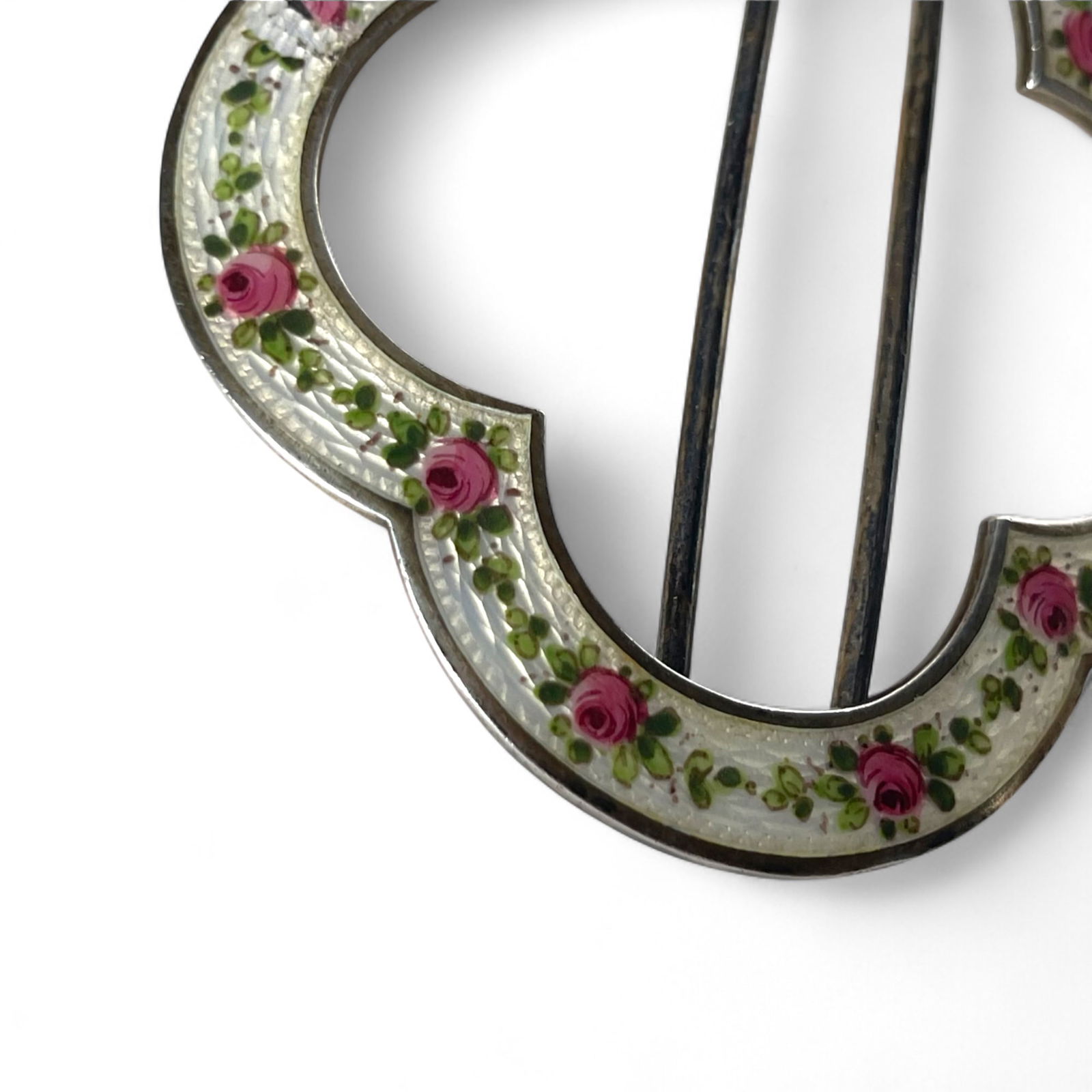 An Austrian Enameled Sterling Silver Buckle - 2