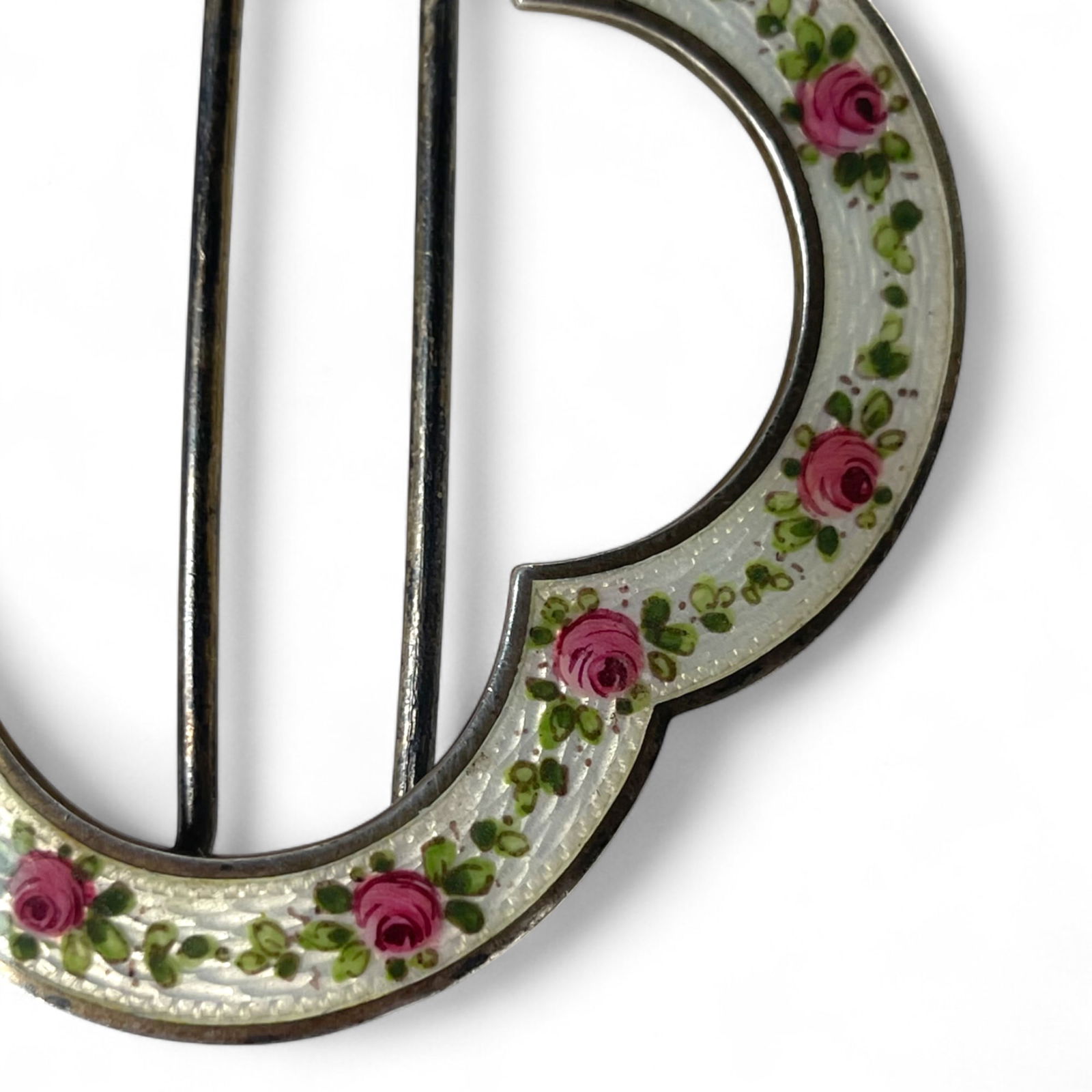 An Austrian Enameled Sterling Silver Buckle - 3