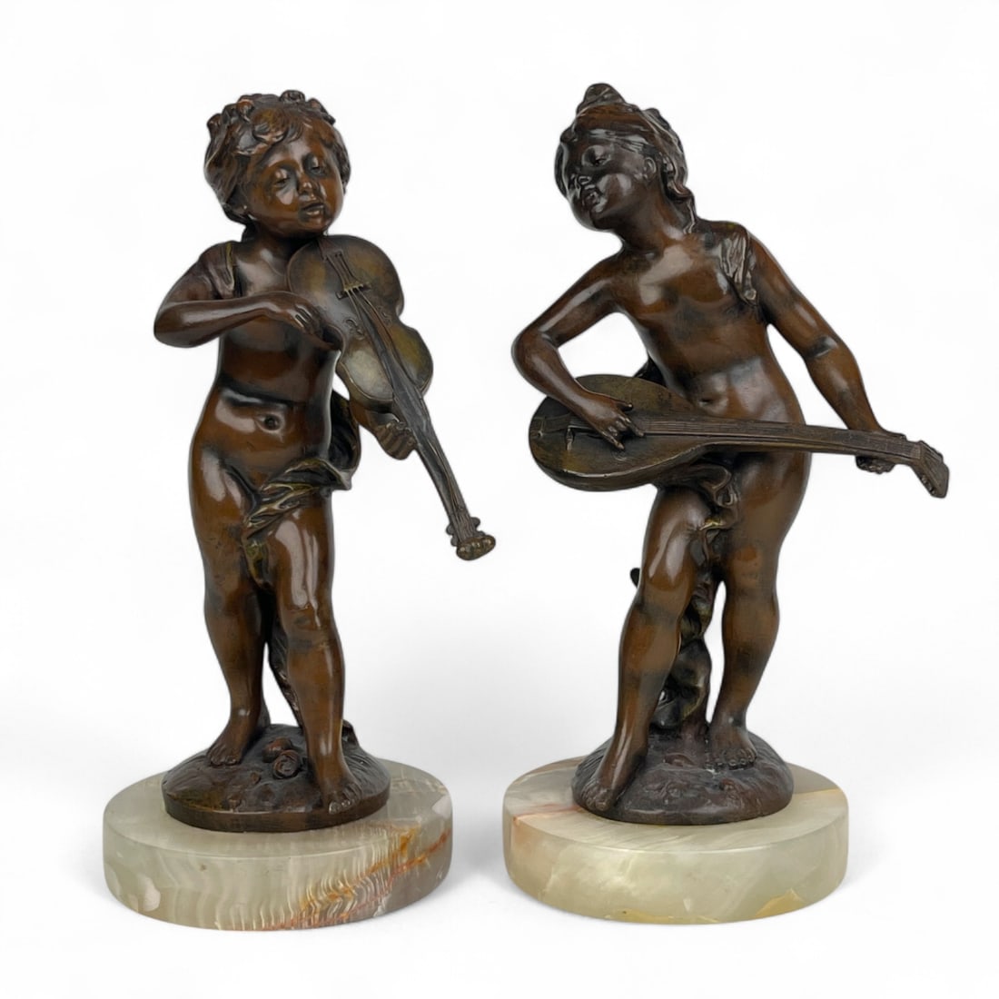 A Pair French of Patented Cherub: A Pair French of Patented Cherub. 8" x 3-1/2"