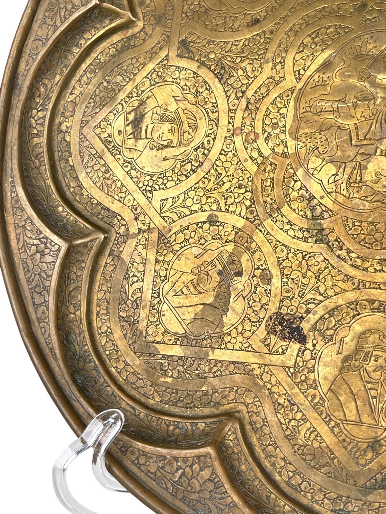 A Middle Eastern Handmade Brass Tray - 5