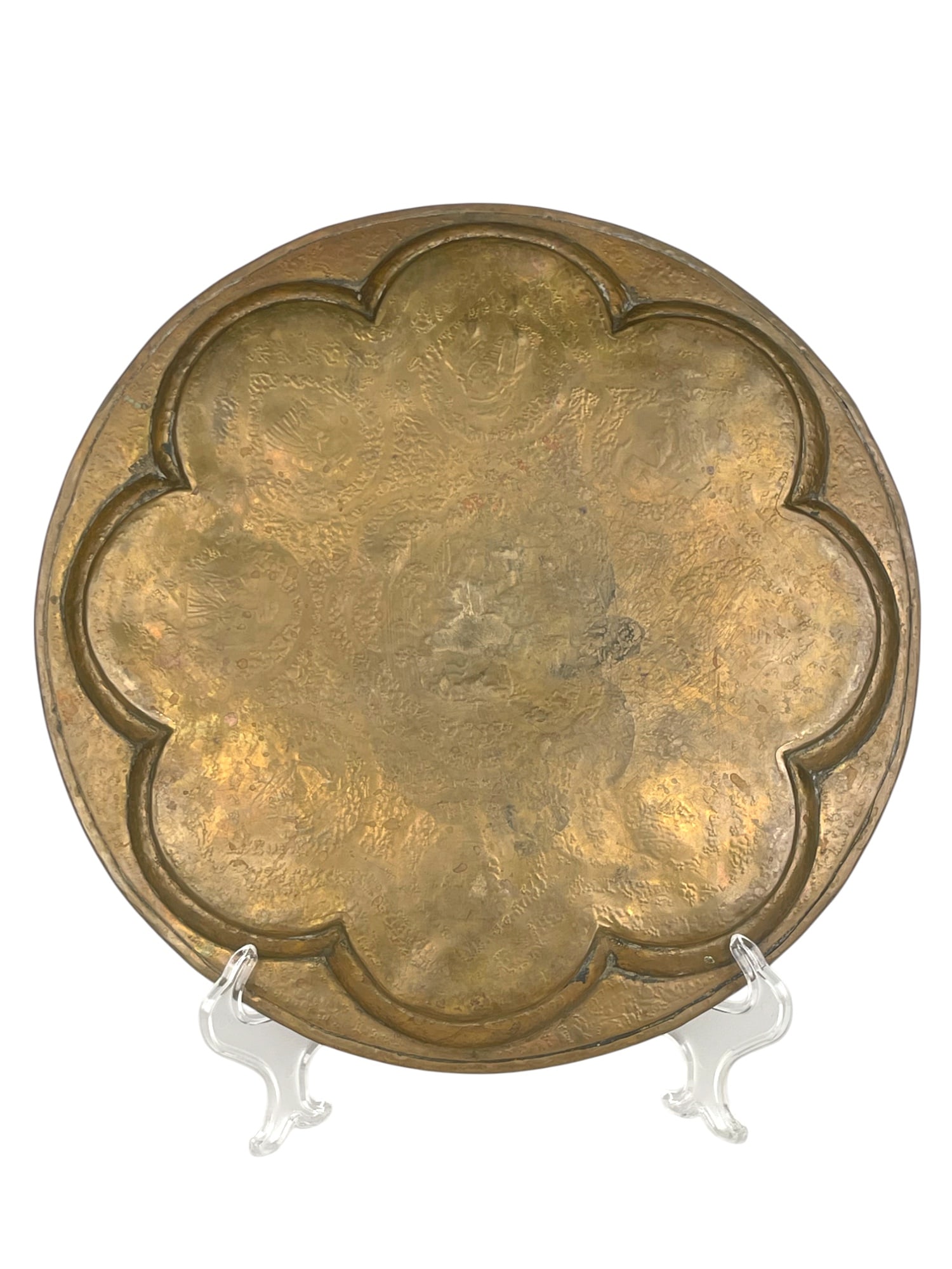 A Middle Eastern Handmade Brass Tray - 8