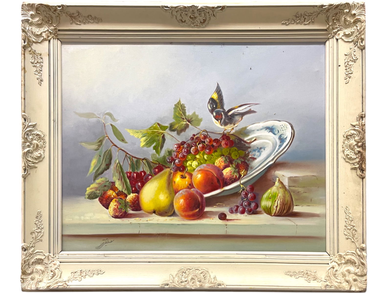 A Palatial Oil on Canvas Still-Life Painting By Mostafa Heydari: A Palatial Oil on Canvas Still-Life Painting By Mostafa Heydari. 38” x 31-1/2”